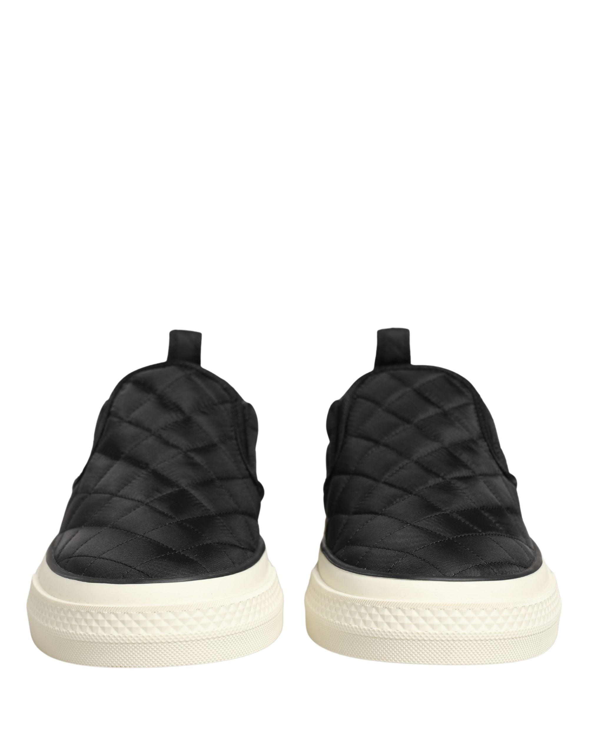 Dolce & Gabbana Black Quilted Slip On Low Top Sneakers Women's Shoes