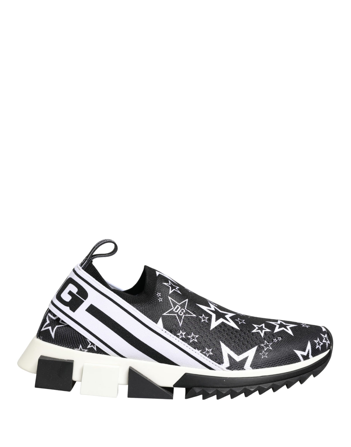 Dolce & Gabbana Black Stars Logo SORRENTO Sneakers Women's Shoes