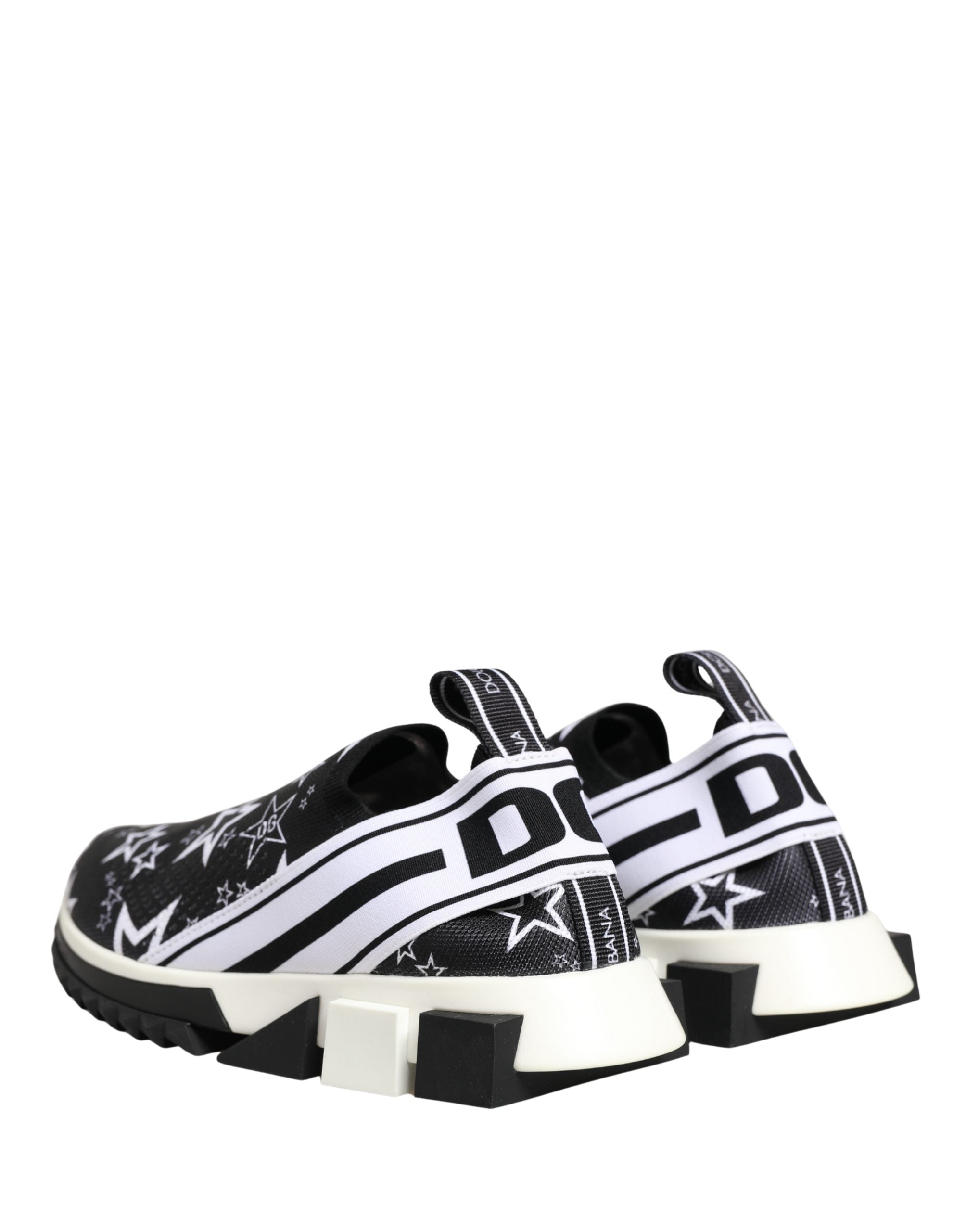 Dolce & Gabbana Black Stars Logo SORRENTO Sneakers Women's Shoes