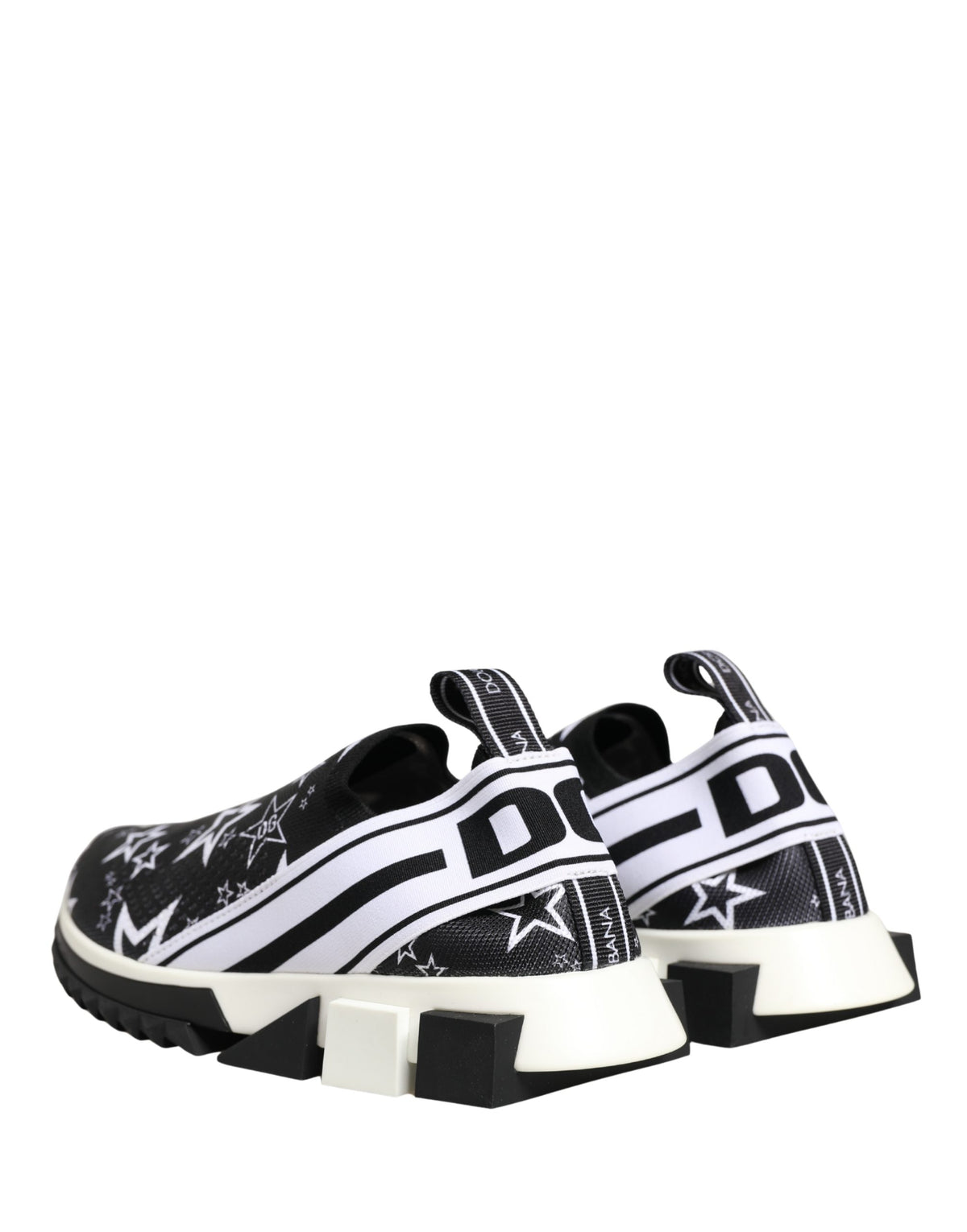 Dolce & Gabbana Black Stars Logo SORRENTO Sneakers Women's Shoes