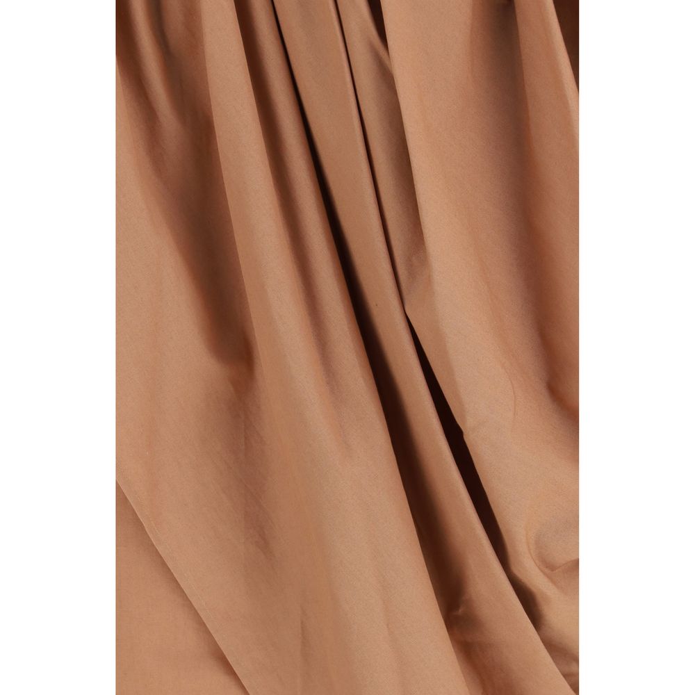 Chloé Beige Cotton Midi Women's Skirt