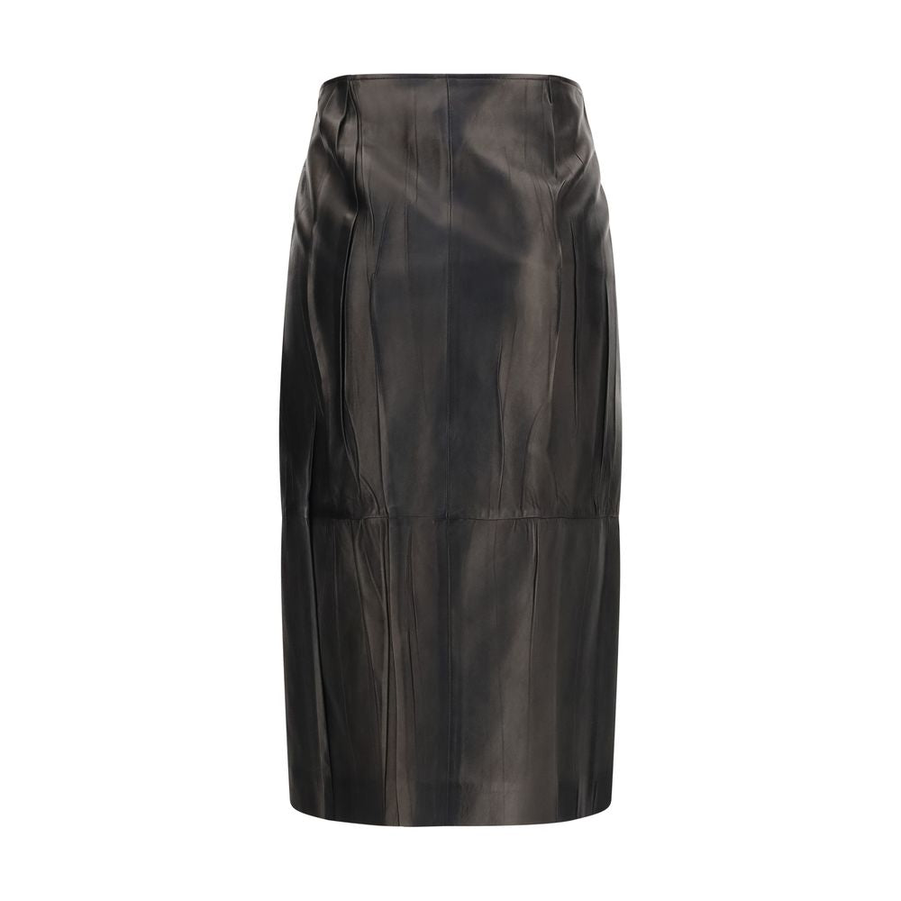 Ermanno Scervino Black Lamb Ovis Aries Aries Midi Women's Skirt
