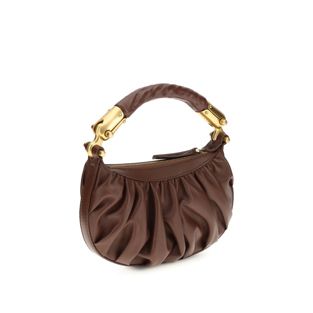Balmain Brown Calf Leather Bos Taurus Shoulder Women's Bag