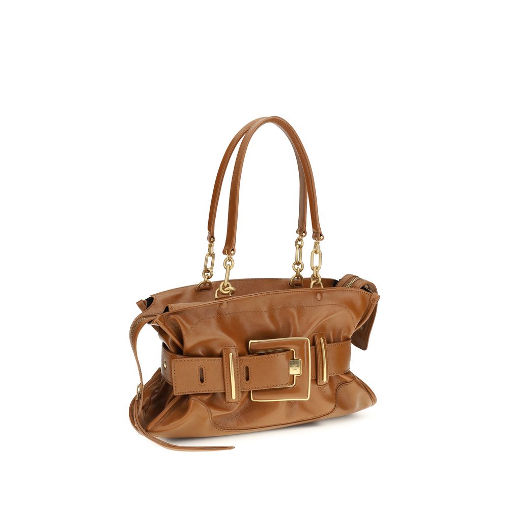 Balmain Brown Calf Leather Bos Taurus Women's Handbag