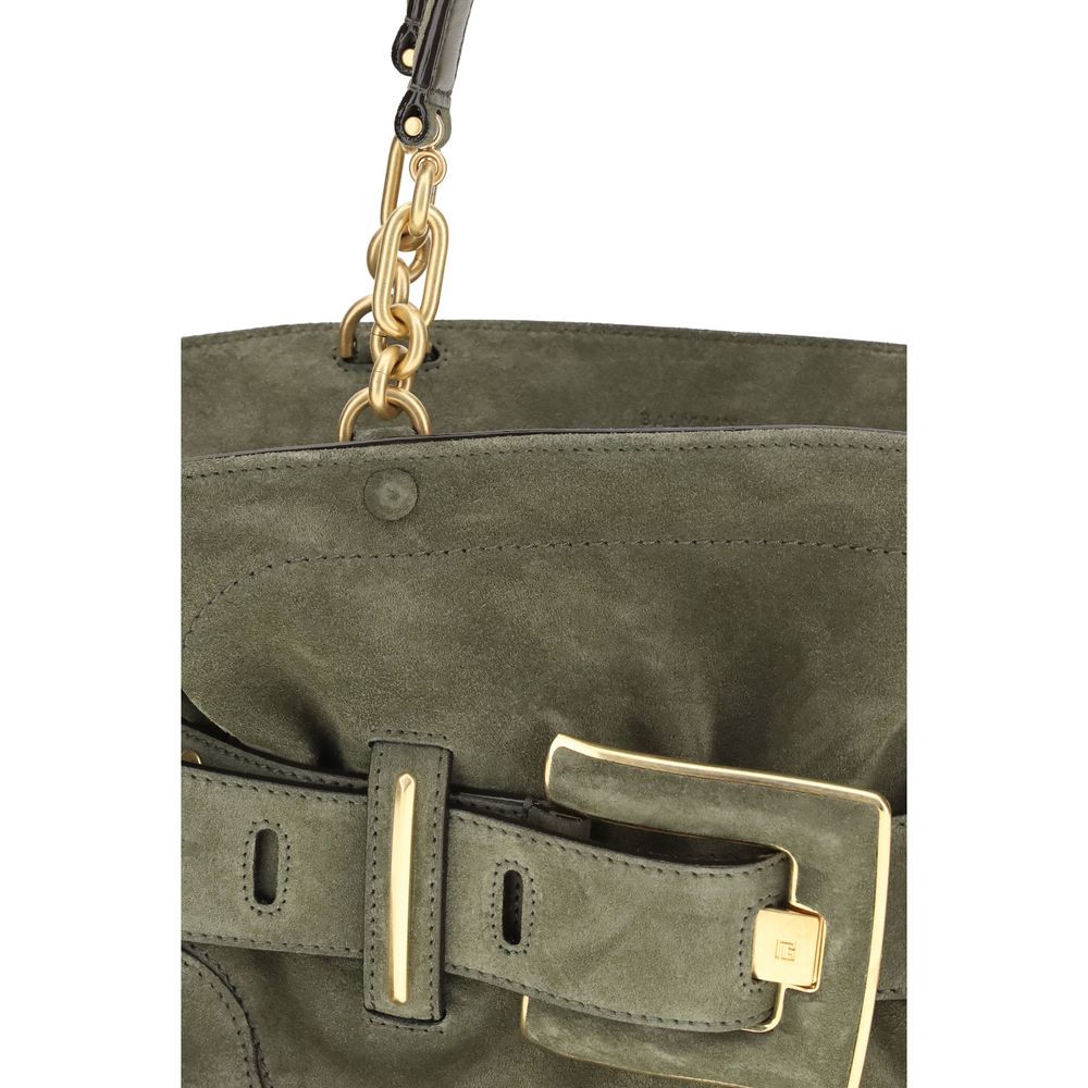 Balmain Bicolor Calf Leather Bos Taurus Women's Handbag