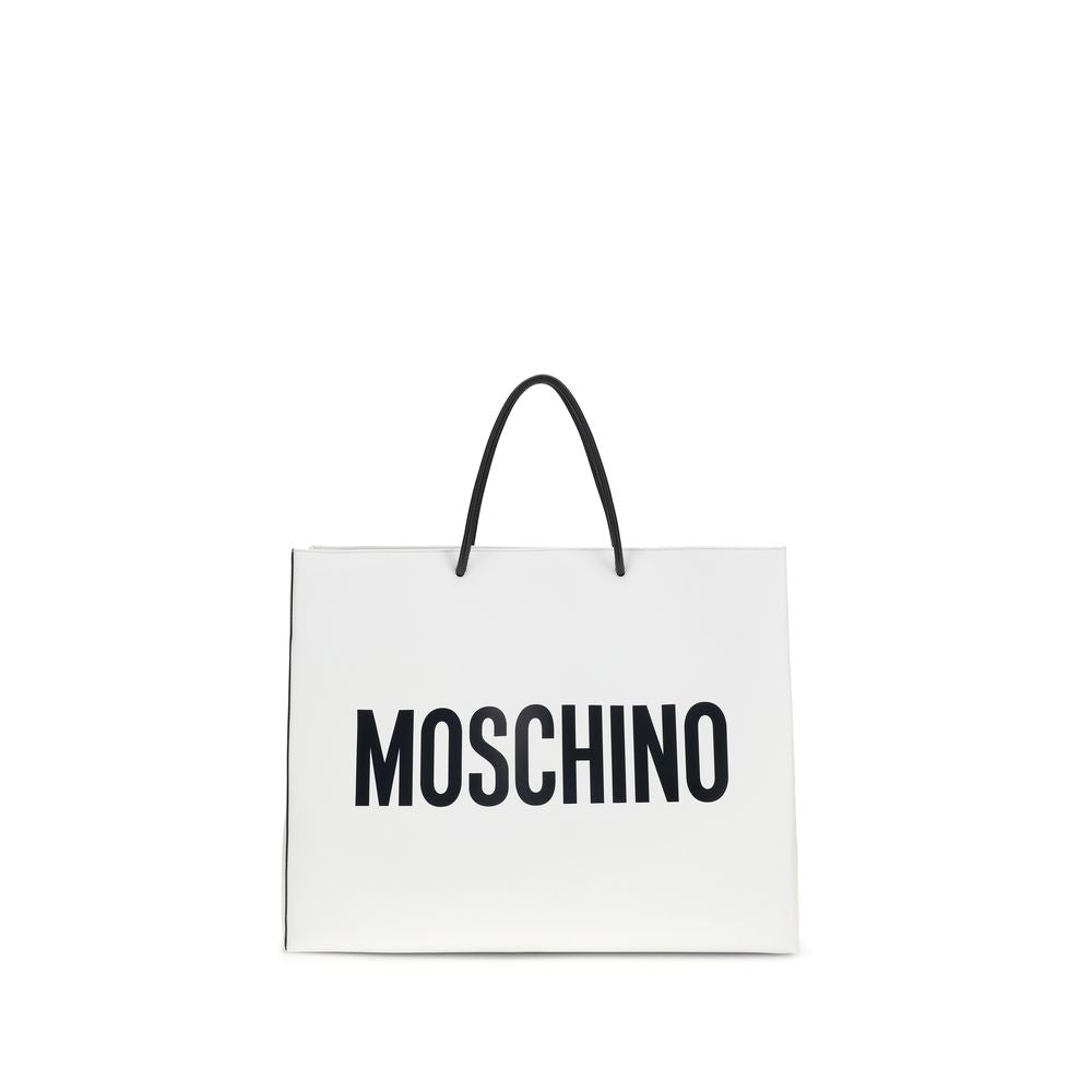 Moschino White Calf Leather Bos Taurus Shoulder Women's Bag