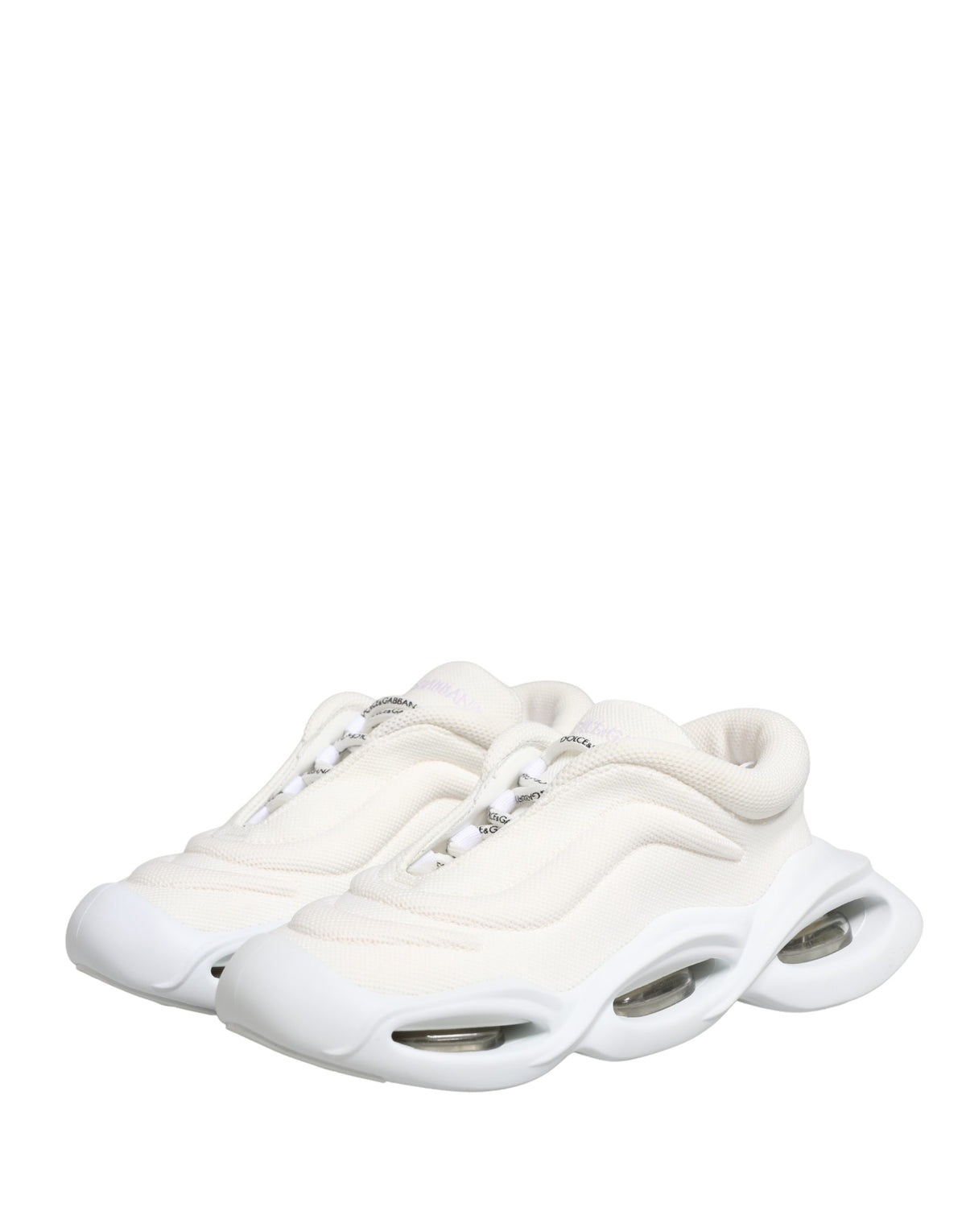 Dolce & Gabbana White Slip On Wave Low Top Sneakers Women's Shoes (Pre-Owned)