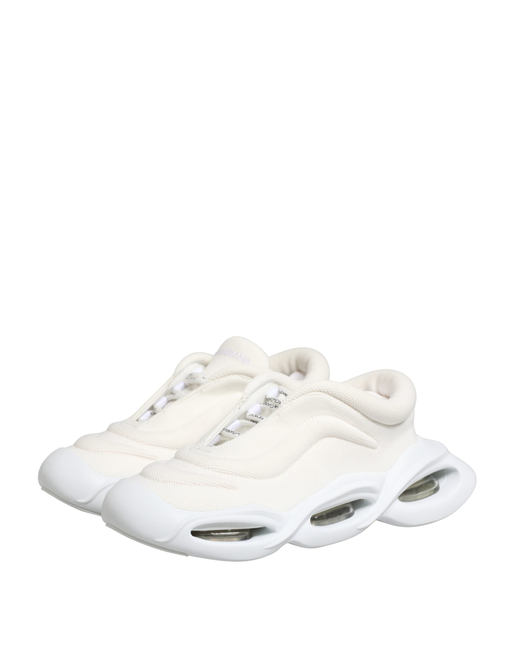 Dolce & Gabbana White Slip On Wave LowTop Sneakers Women's Shoes (Pre-Owned)