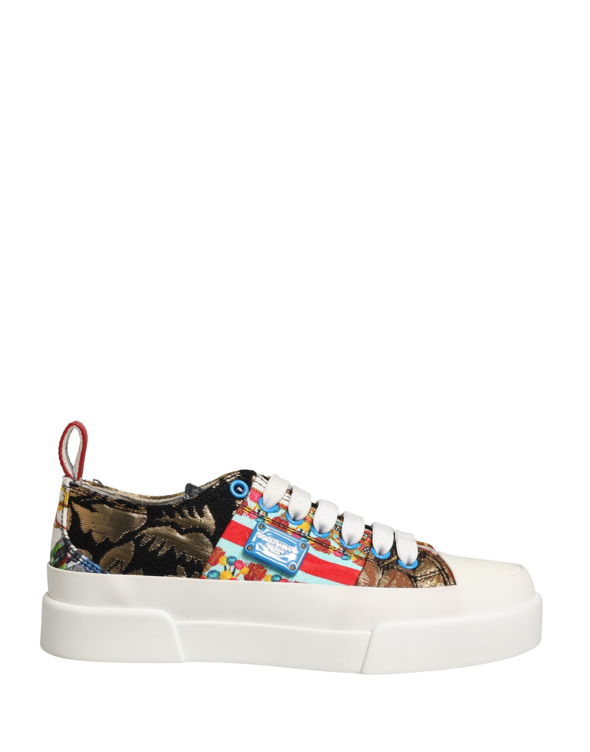 Dolce & Gabbana Multicolor Patchwork Low Top Sneakers Women's Shoes