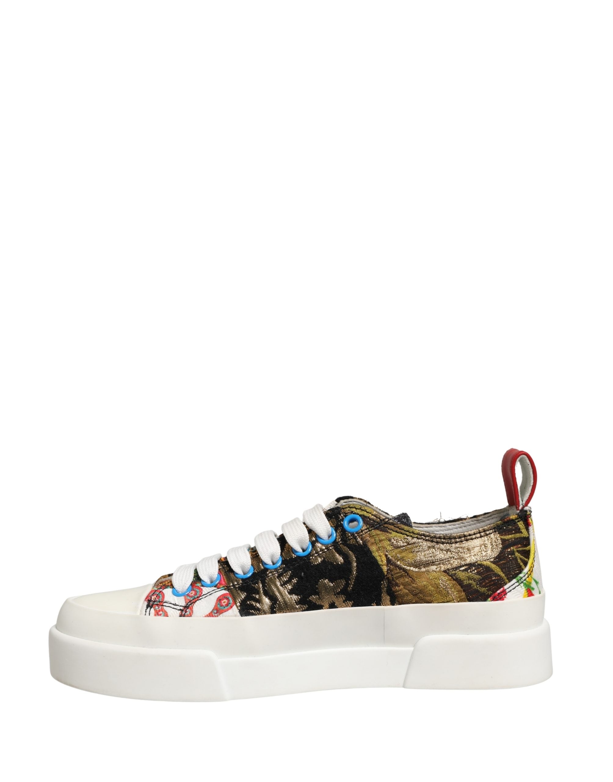 Dolce & Gabbana Multicolor Patchwork Low Top Sneakers Women's Shoes