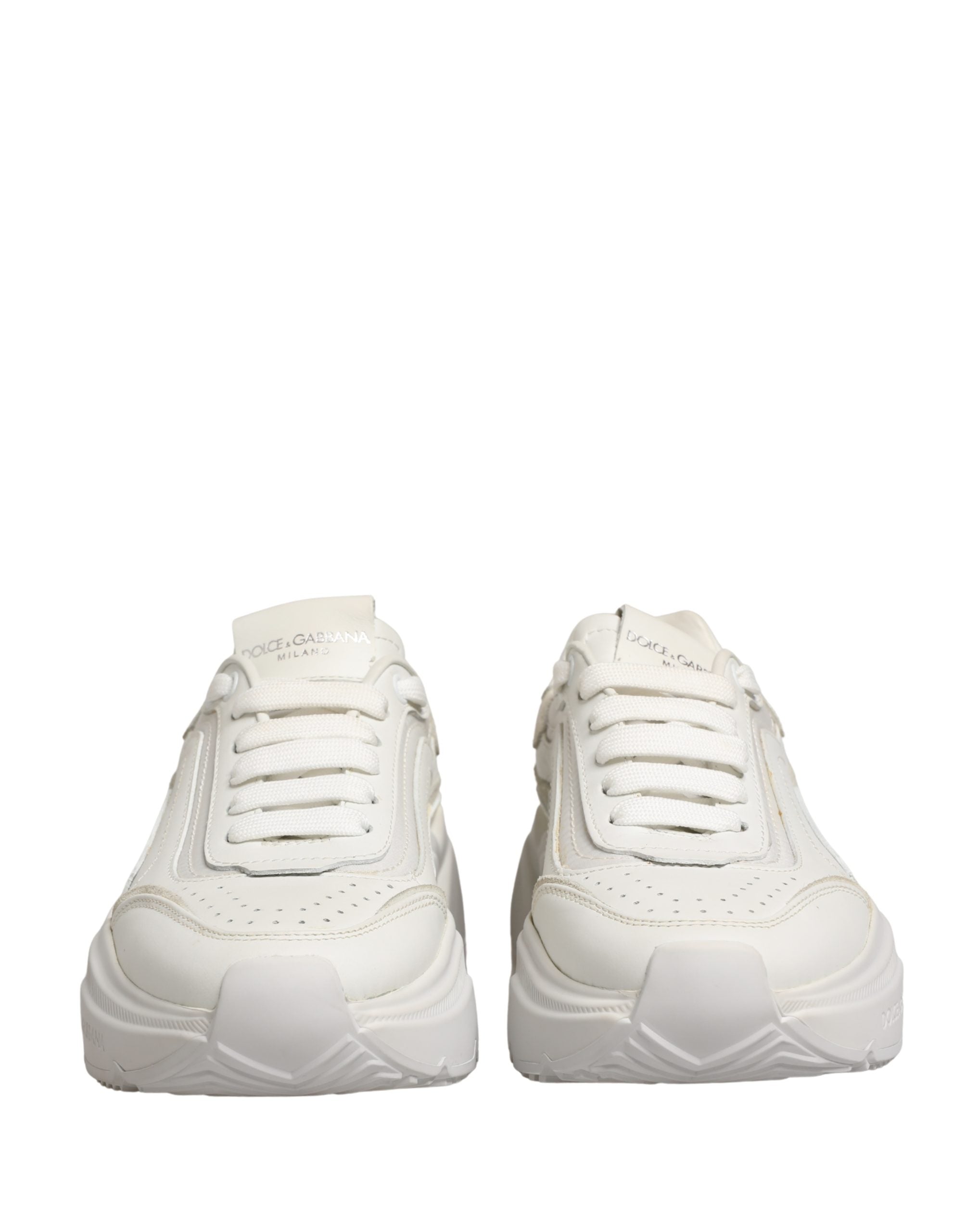 Dolce & Gabbana White Leather Daymaster Low Top Sneakers Men's Shoes