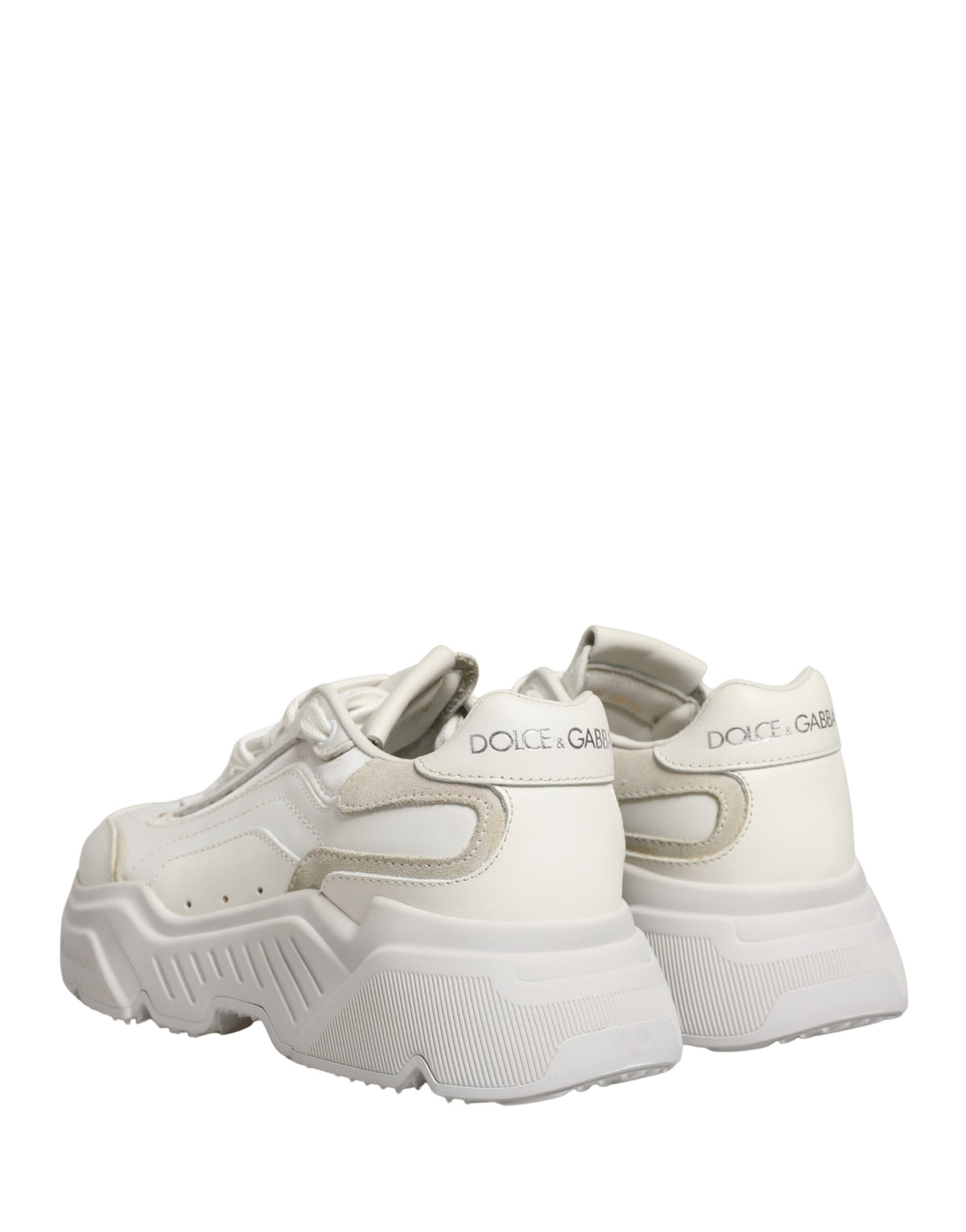 Dolce & Gabbana White Leather Daymaster Low Top Sneakers Men's Shoes