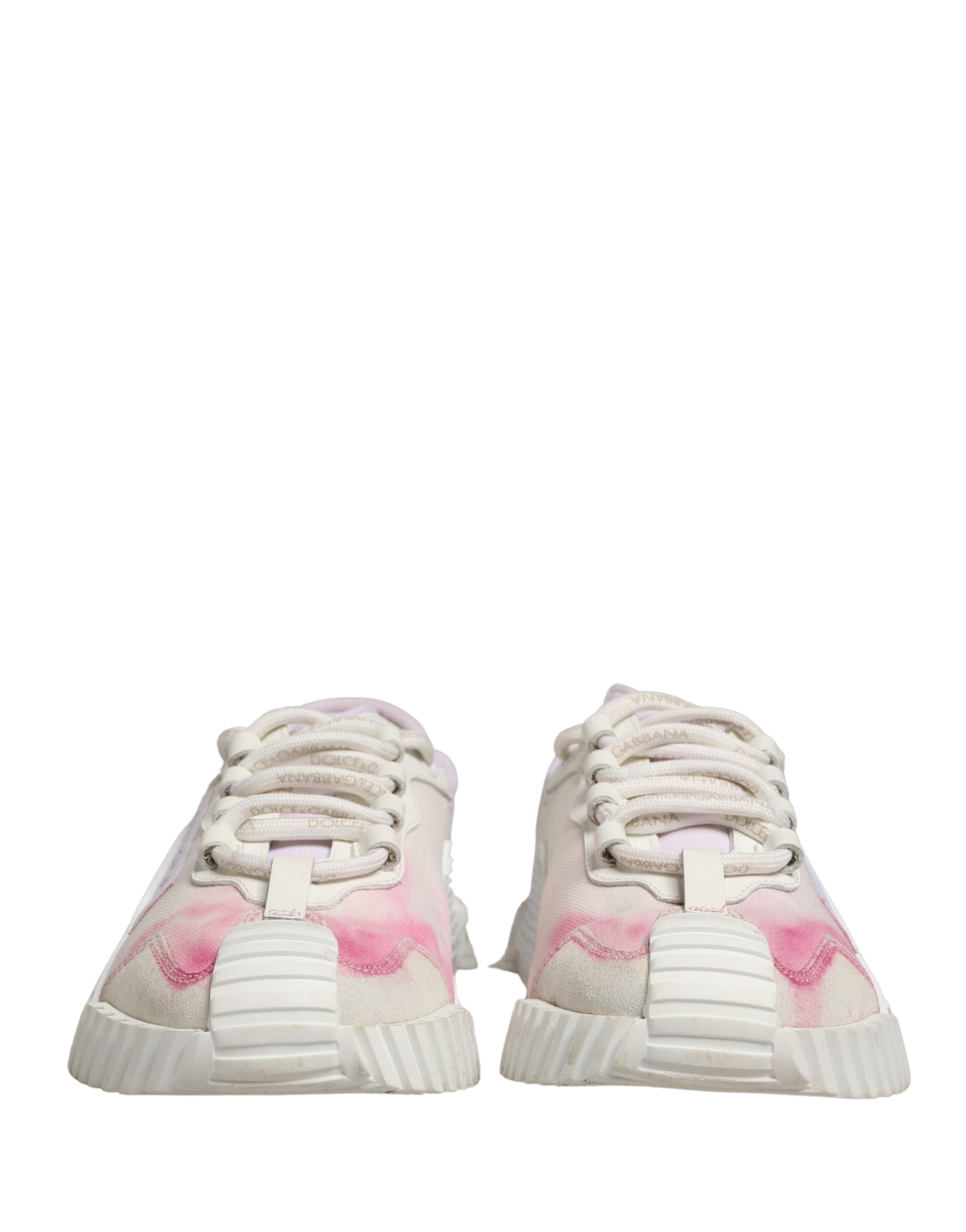 Dolce & Gabbana White NS1 Lace Up Low Top Sneakers Women's Shoes (Pre-Owned)