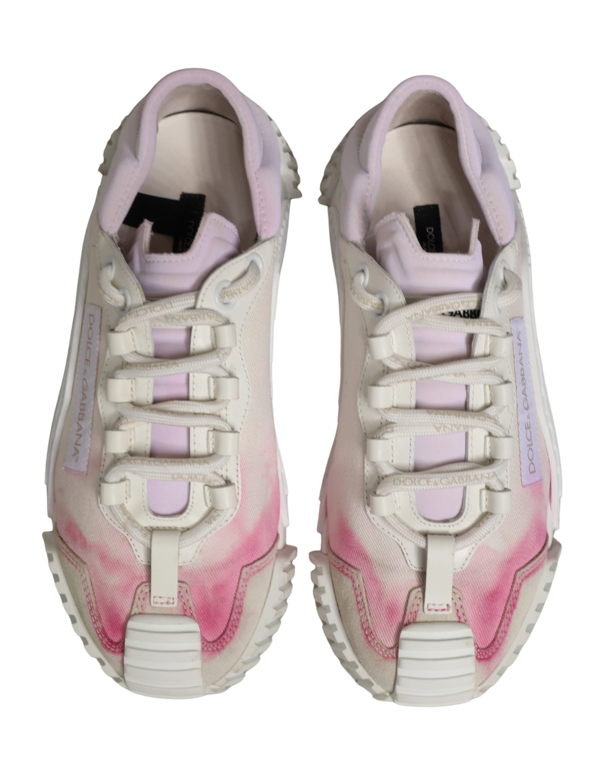 Dolce & Gabbana White NS1 Lace Up Low Top Sneakers Women's Shoes (Pre-Owned)