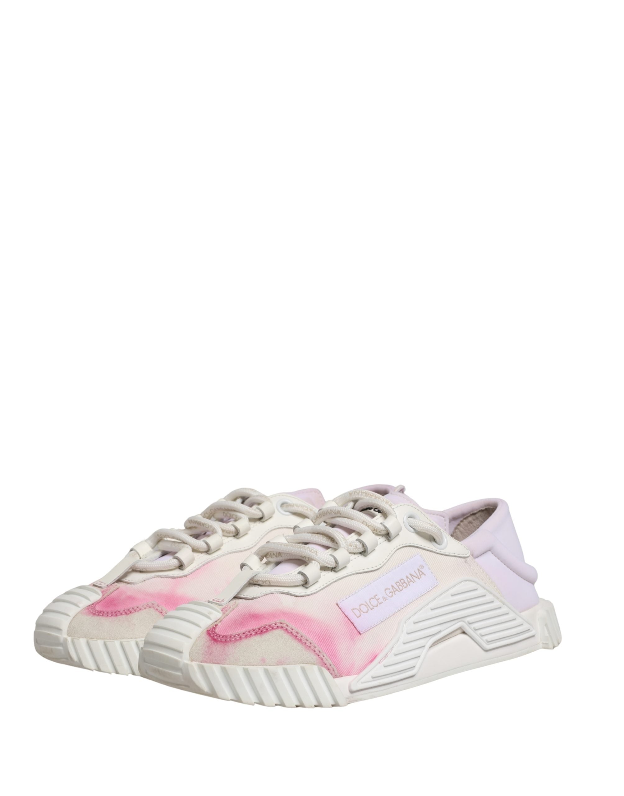Dolce & Gabbana White NS1 Lace Up Low Top Sneakers Women's Shoes (Pre-Owned)