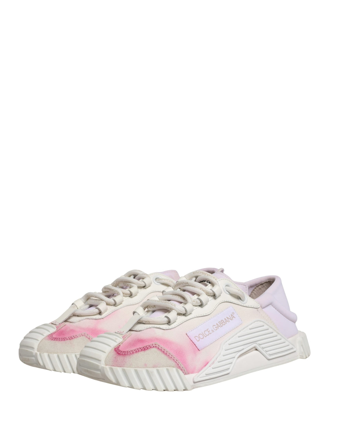 Dolce & Gabbana White NS1 Lace Up Low Top Sneakers Women's Shoes (Pre-Owned)
