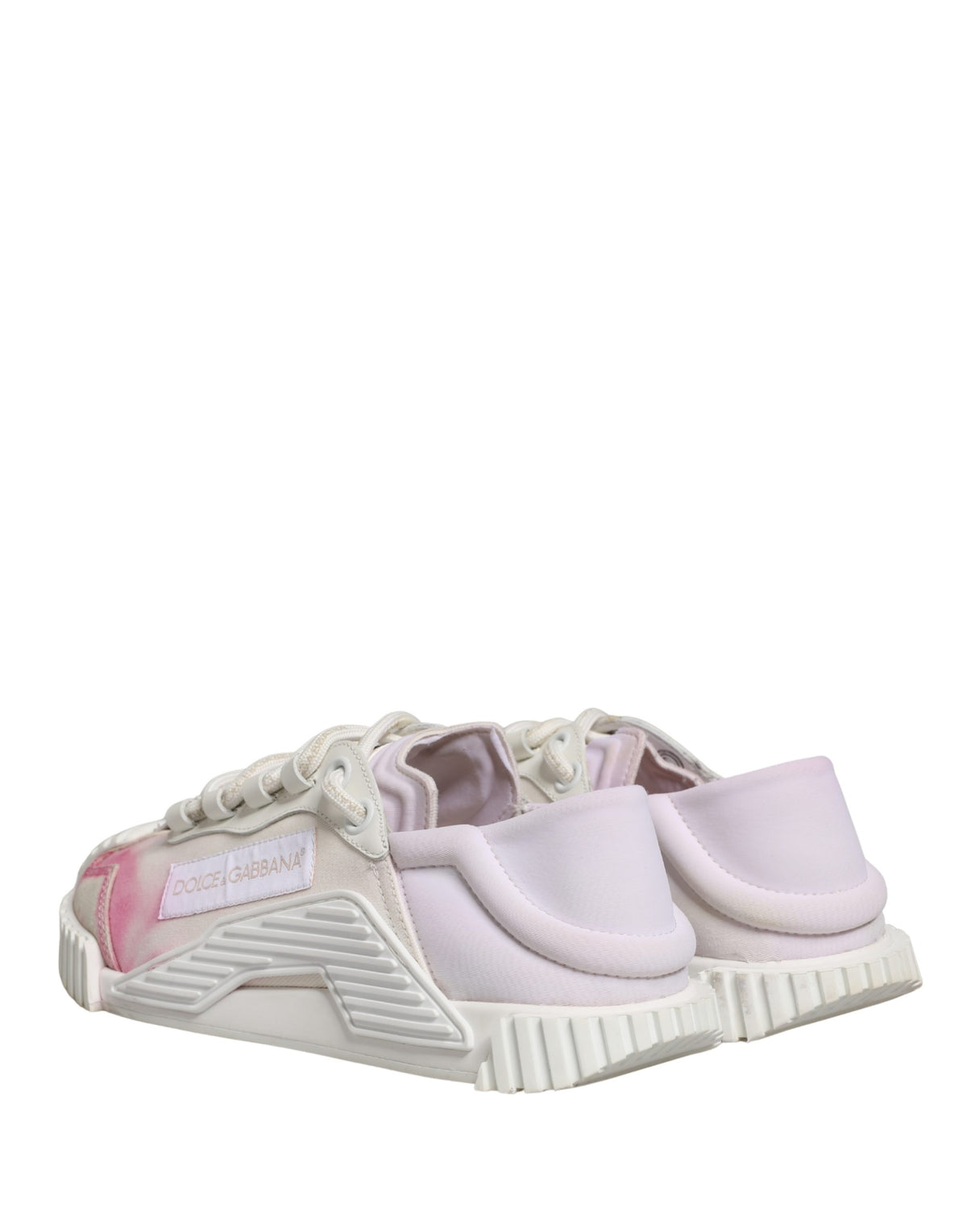 Dolce & Gabbana White NS1 Lace Up Low Top Sneakers Women's Shoes (Pre-Owned)