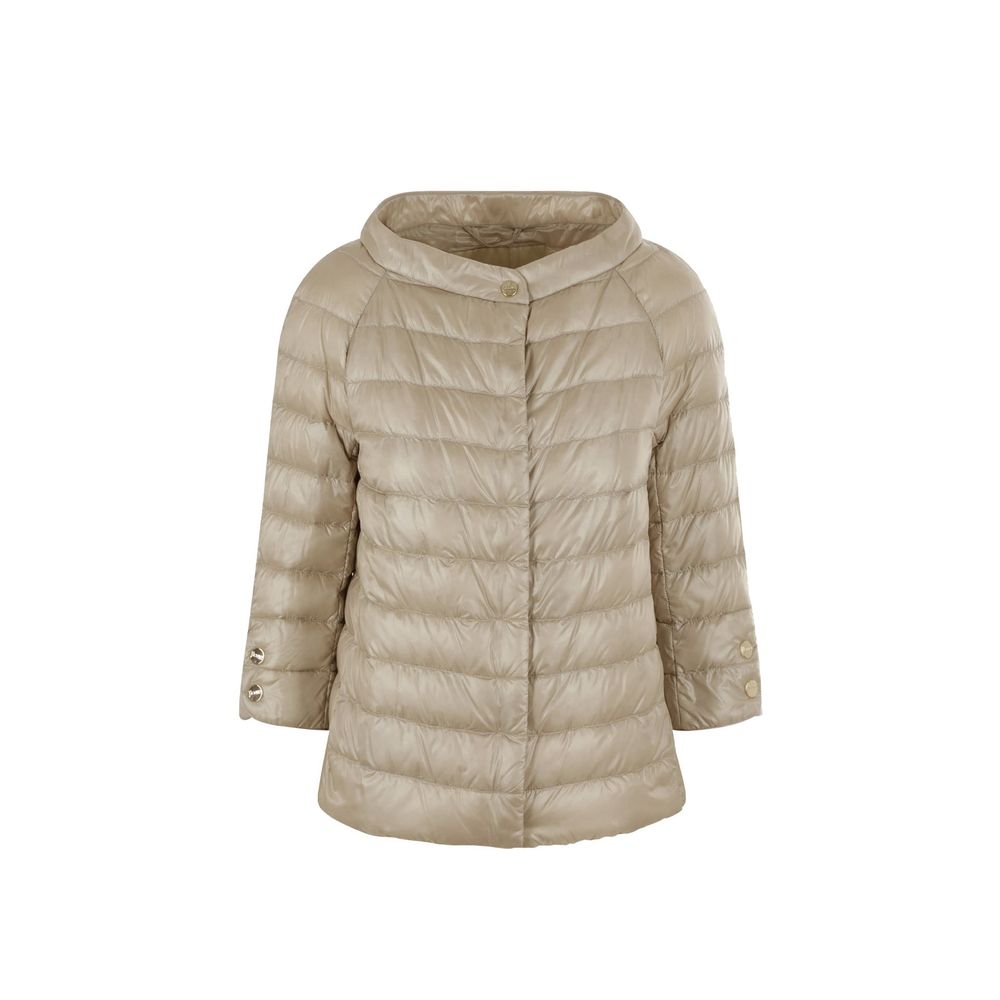 Herno Beige Polyamide Full-Length Women's Jacket