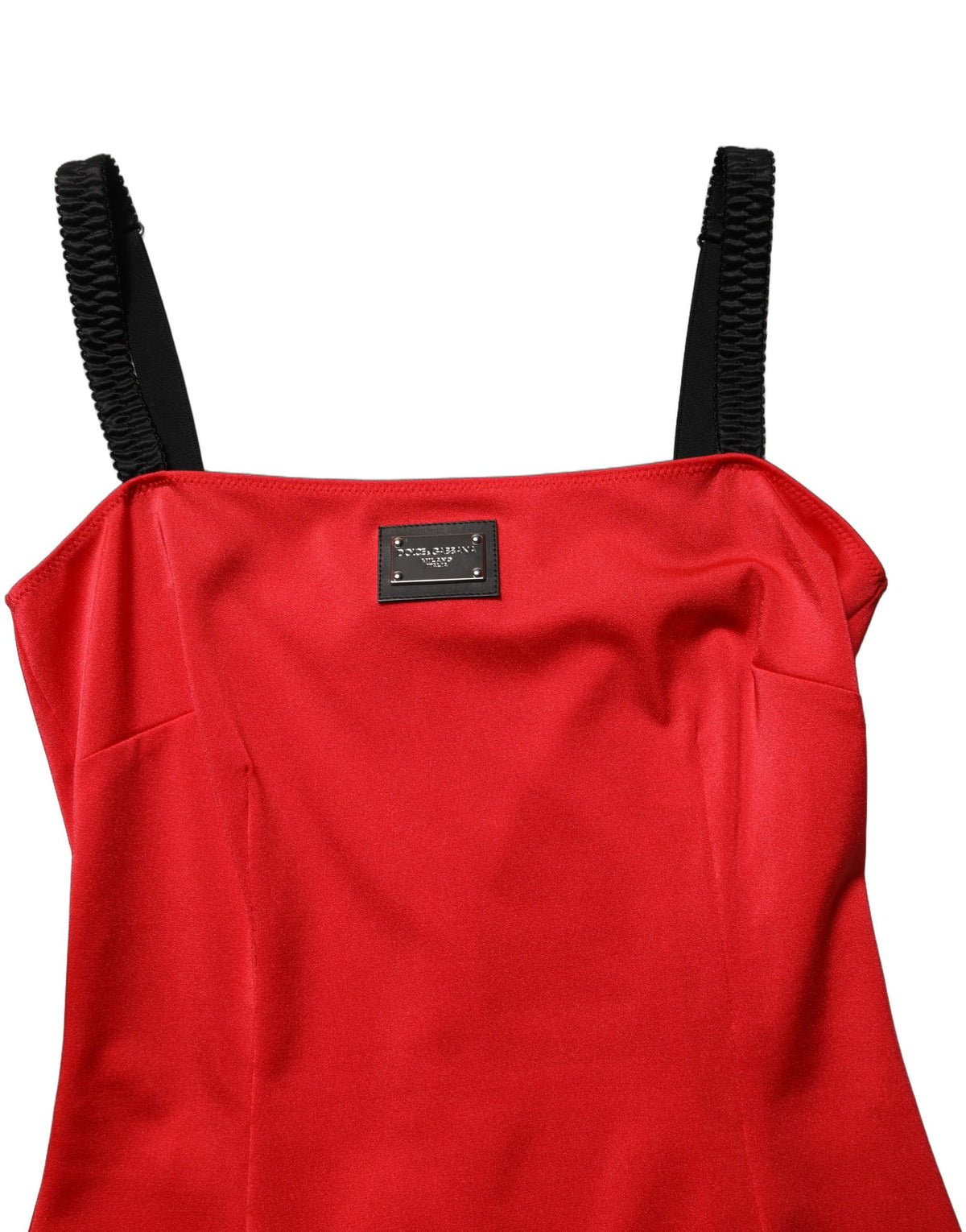 Dolce & Gabbana Red Nylon Blend Cady Sleeveless Mini Women's Dress