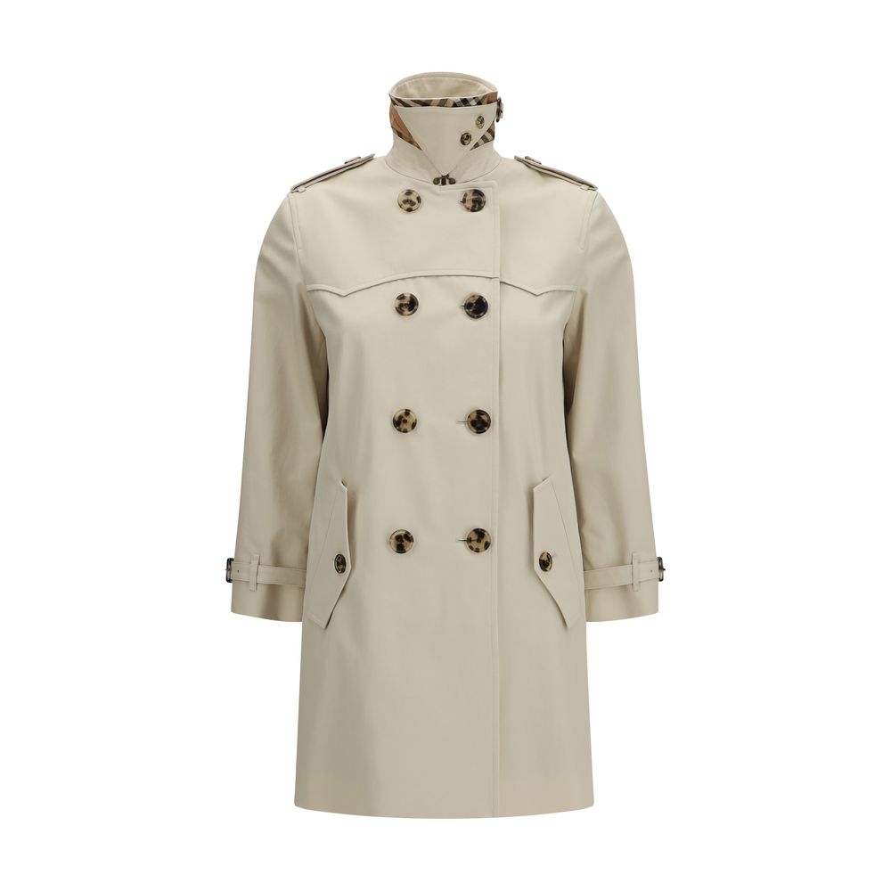 Burberry Beige Cotton Trench Women's Coat