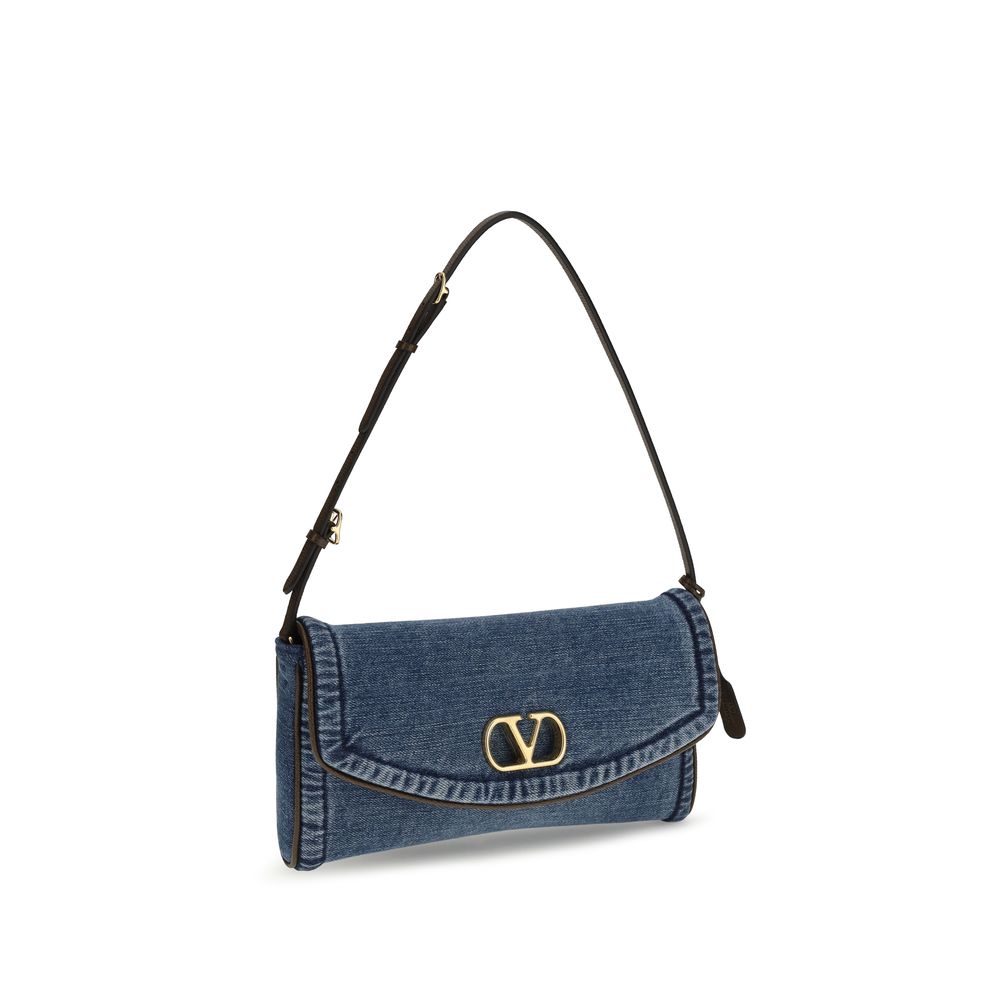 Valentino Garavani Blue Cotton Shoulder Women's Bag