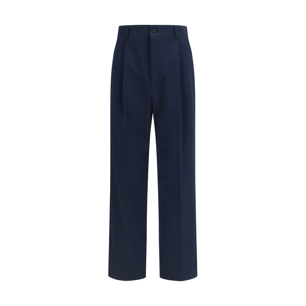 Valentino Garavani Blue Cotton Casual Men's Pants
