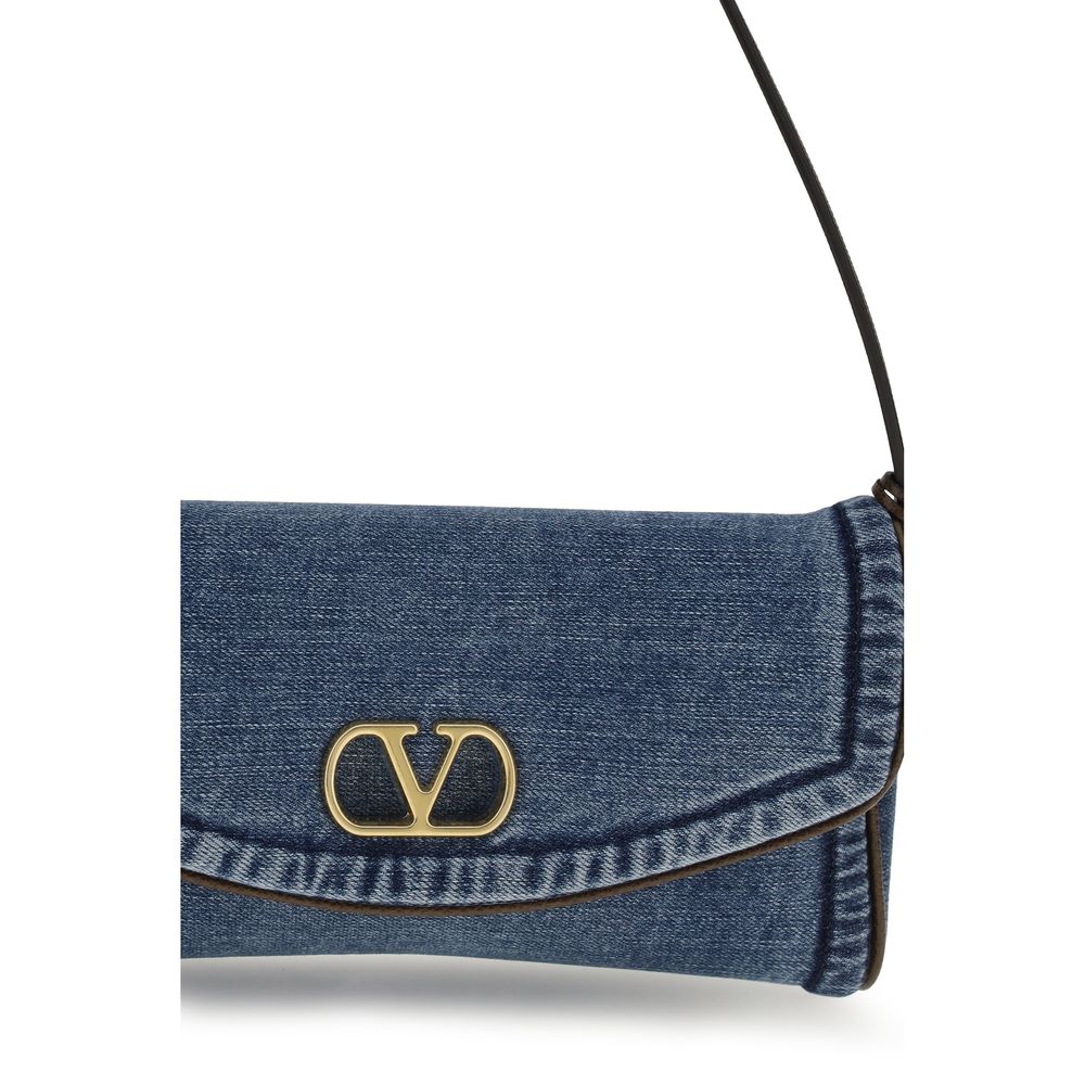 Valentino Garavani Blue Cotton Shoulder Women's Bag