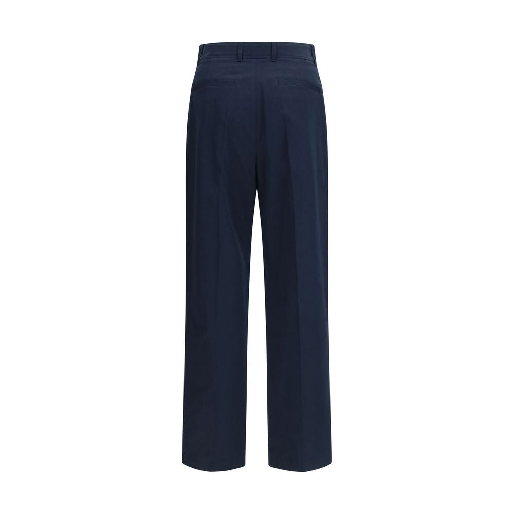 Valentino Garavani Blue Cotton Casual Men's Pants