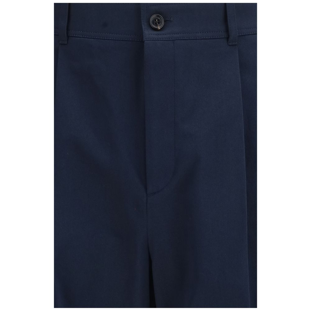 Valentino Garavani Blue Cotton Casual Men's Pants