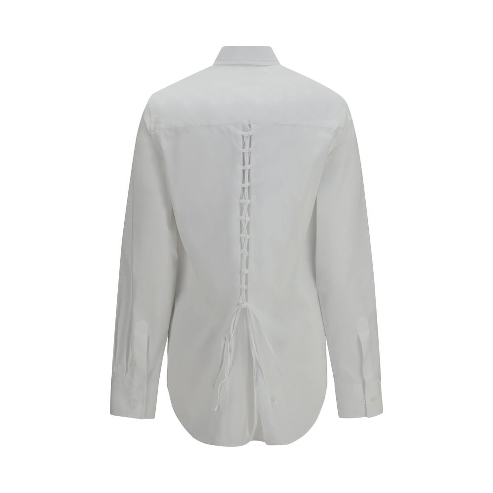 Ermanno Scervino White Cotton Dress Women's Shirt