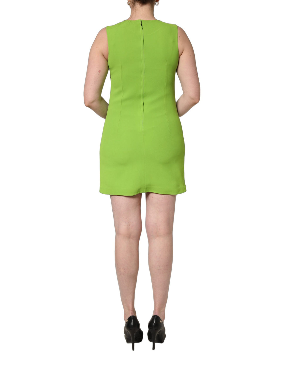 Dolce & Gabbana Green Viscose Sleeveless A-line Mini Women's Dress (Pre-Owned)