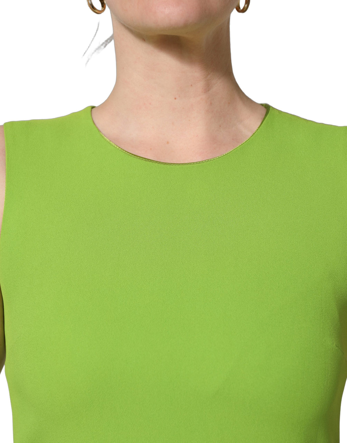 Dolce & Gabbana Green Viscose Sleeveless A-line Mini Women's Dress (Pre-Owned)