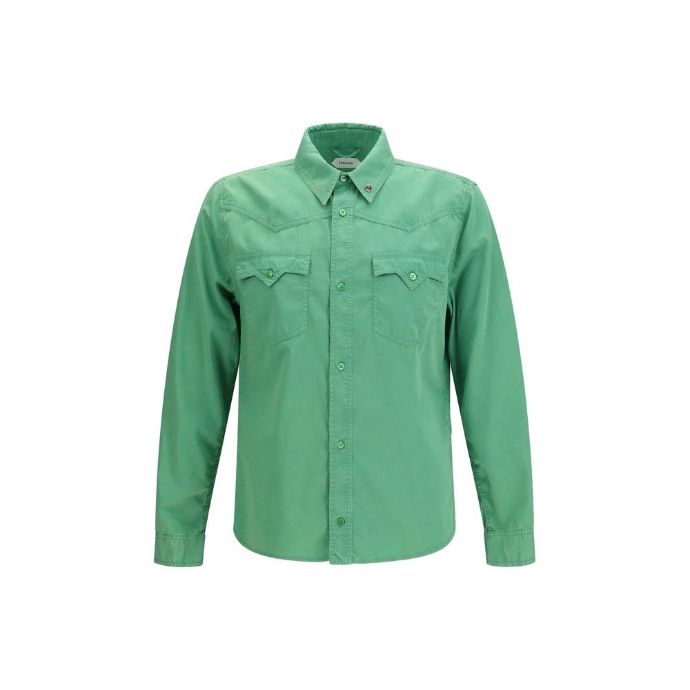 Versace Bicolor Cotton Shortsleeve Men's Shirt