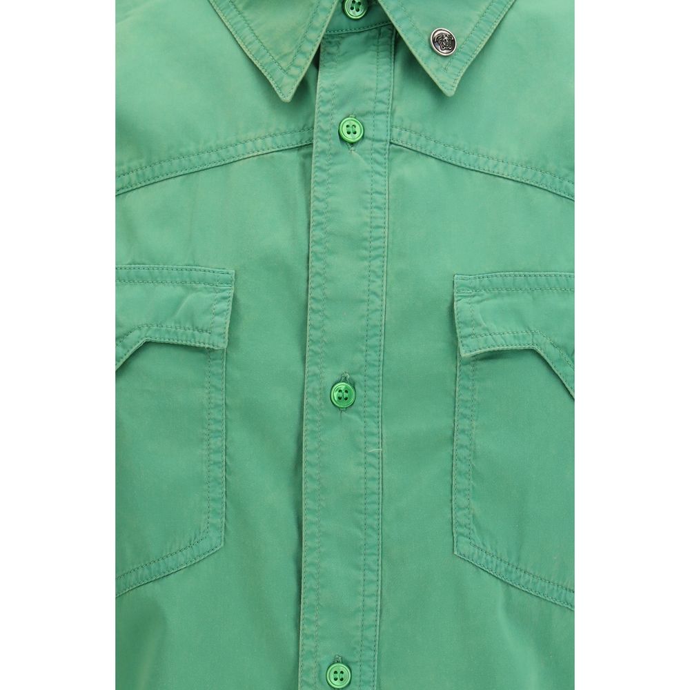 Versace Bicolor Cotton Shortsleeve Men's Shirt