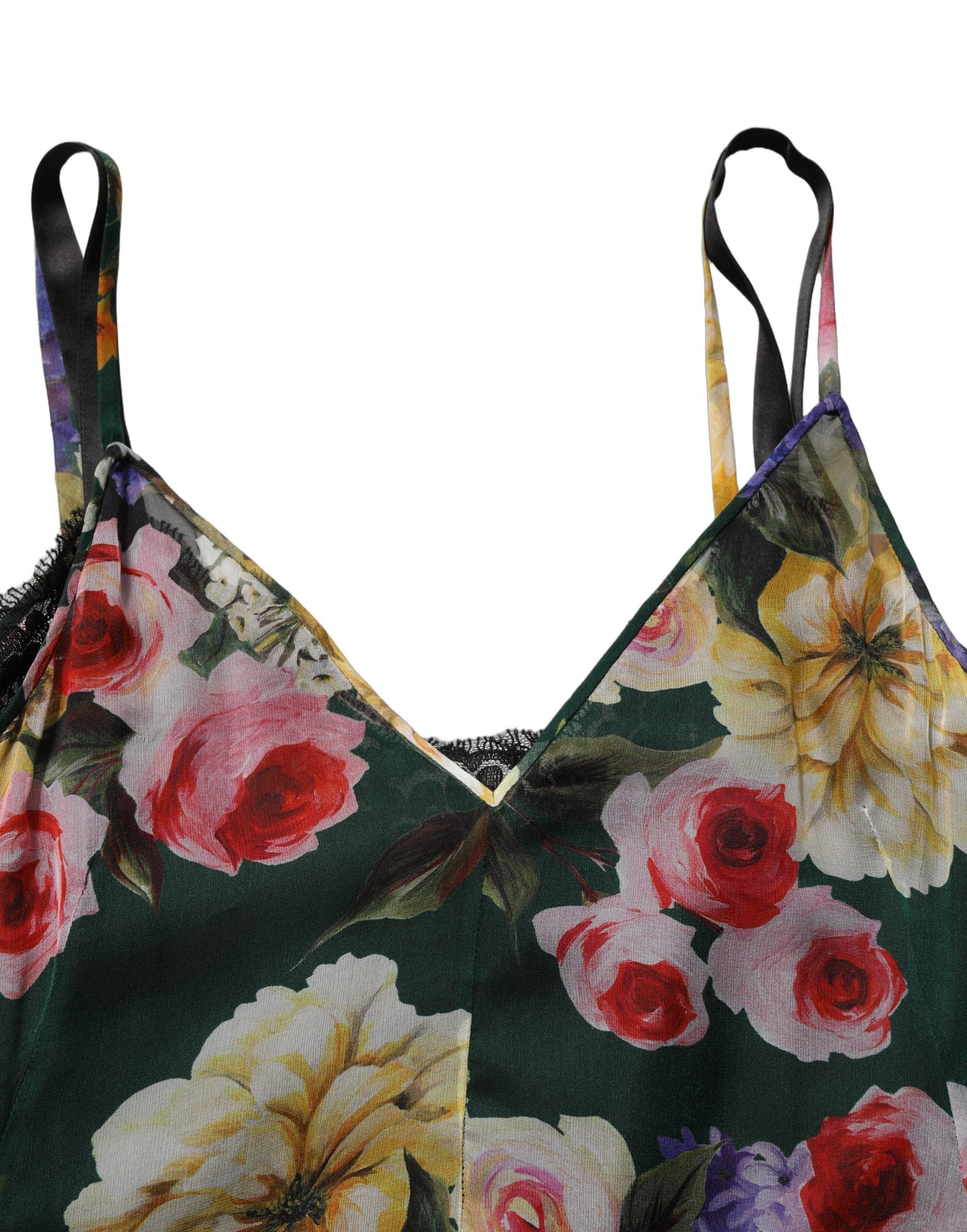 Dolce & Gabbana Multicolor Floral Print Sleeveless Mini Women's Dress