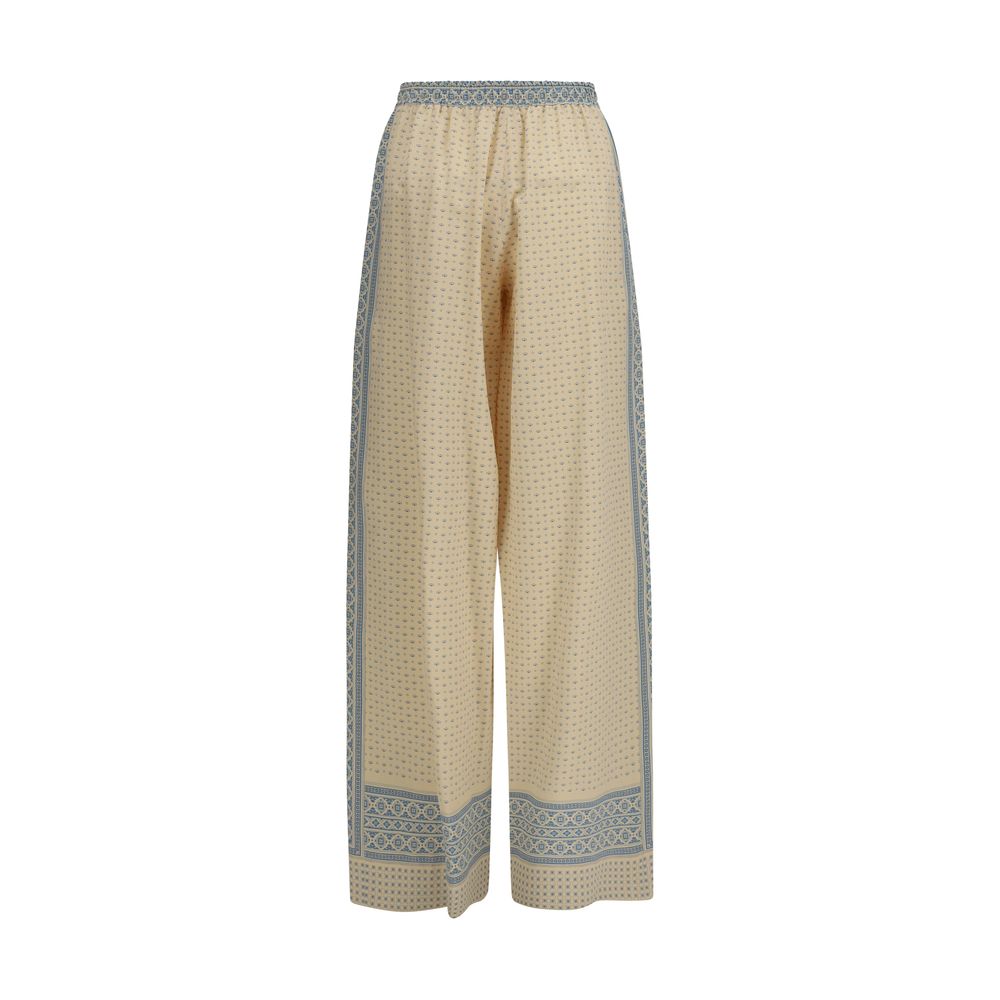 Ermanno Scervino Beige Silk Casual Women's Pants