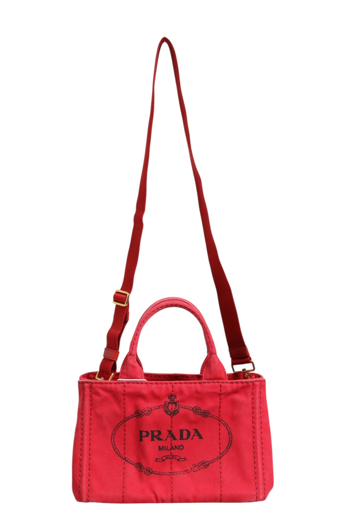Prada Canapa Mini Canvas Women's Tote (Pre-Owned)