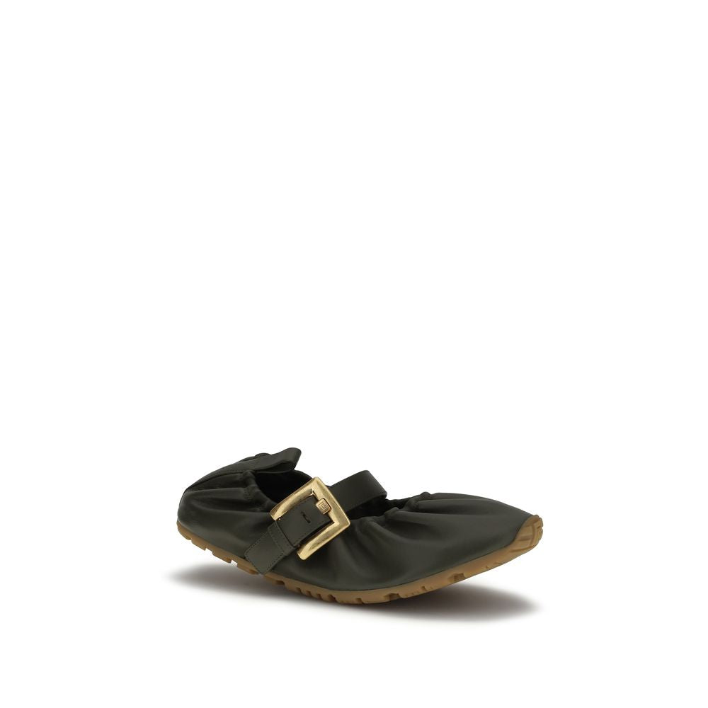 Balmain Bicolor Lamb Ovis Aries Ballet Women's Flats