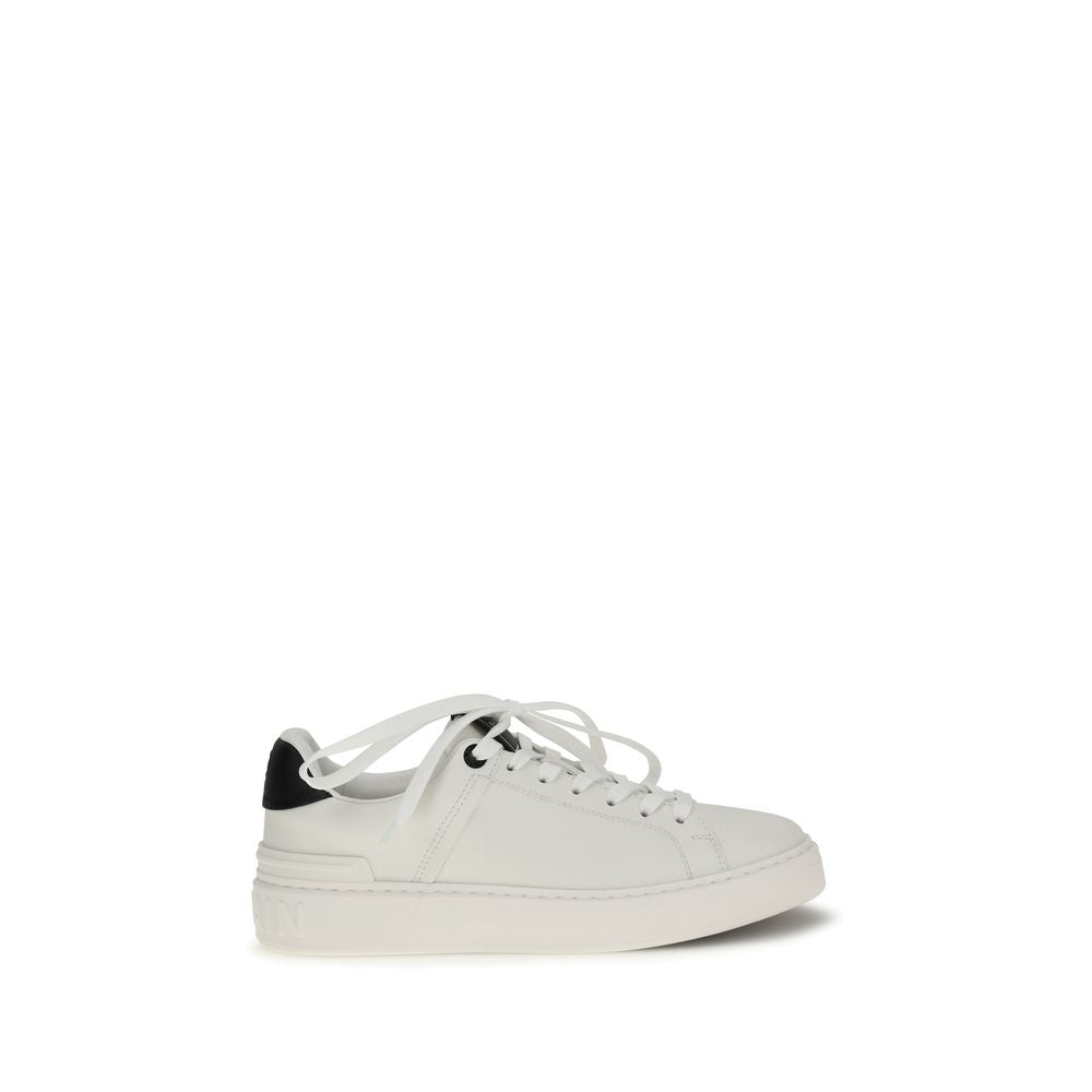 Balmain Black Calf Leather Bos Taurus Low Top Women's Sneakers