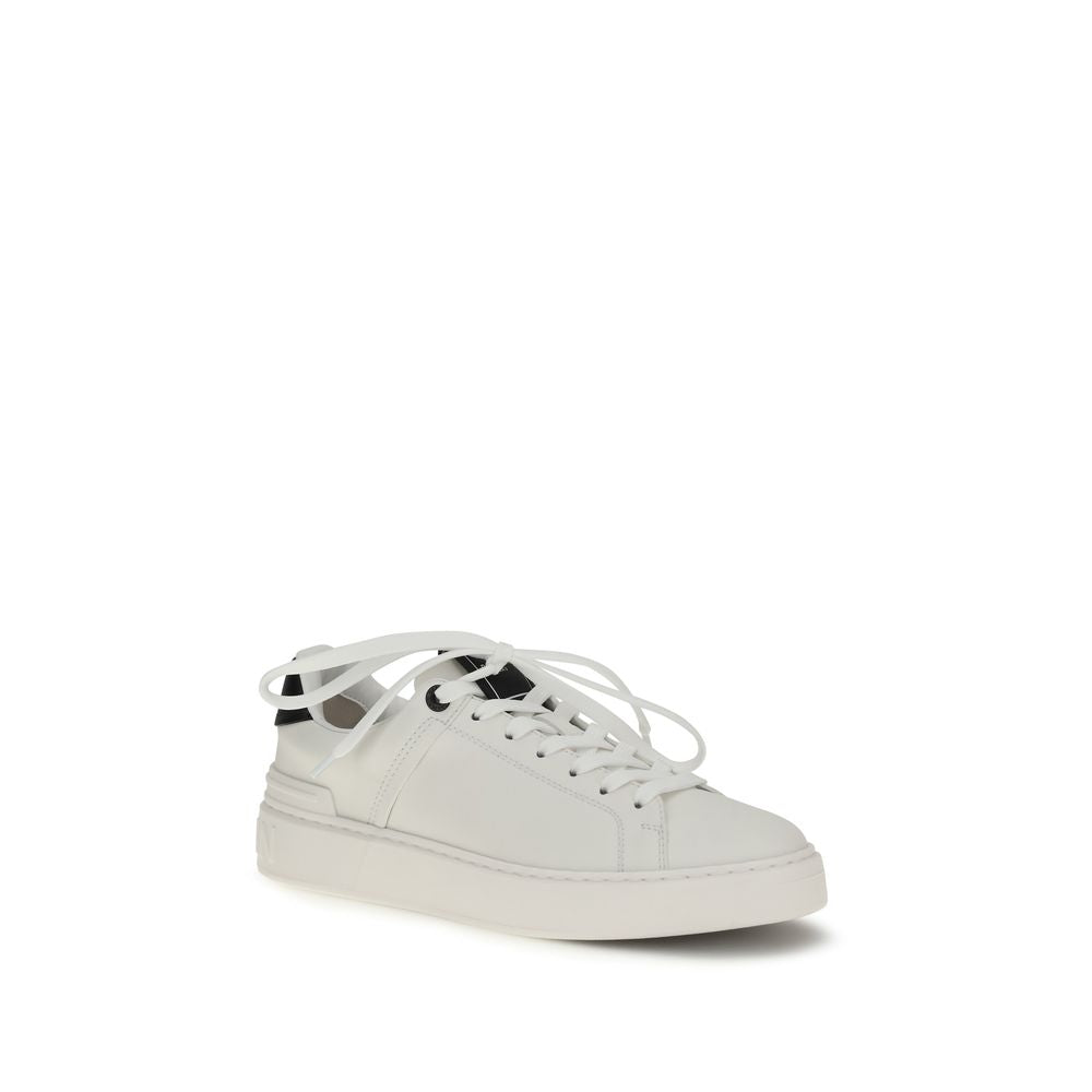 Balmain Black Calf Leather Bos Taurus Low Top Women's Sneakers