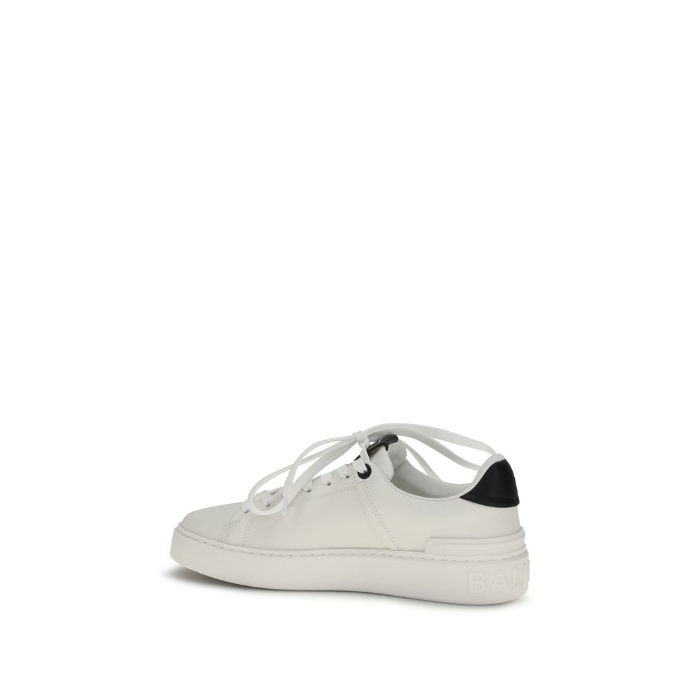Balmain Black Calf Leather Bos Taurus Low Top Women's Sneakers