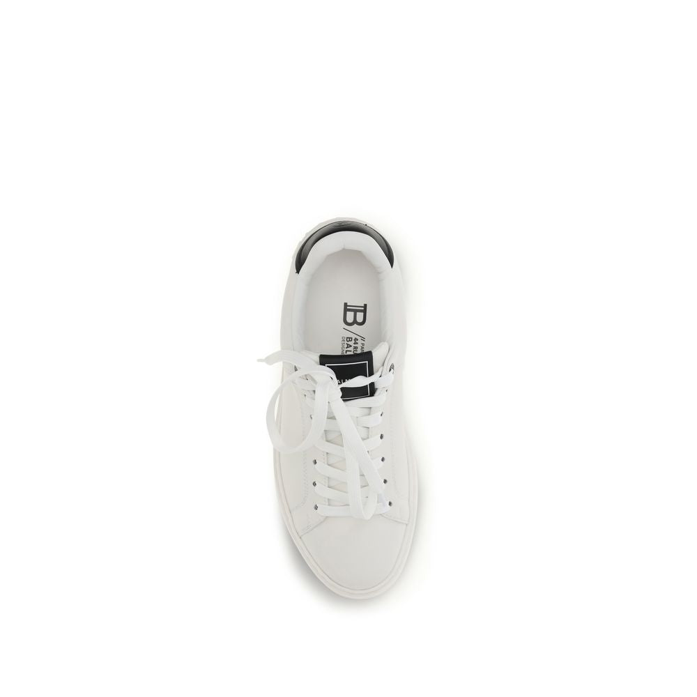 Balmain Black Calf Leather Bos Taurus Low Top Women's Sneakers