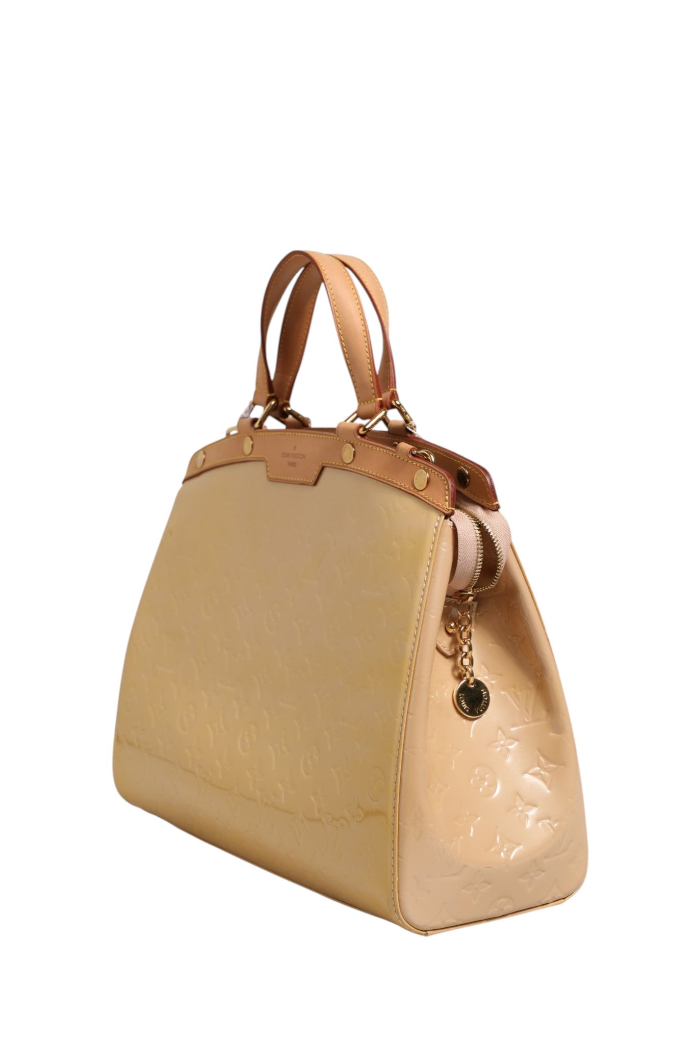 Louis Vuitton Monogram Vernis Brea MM Beige Women's Poudre (Pre-Owned)