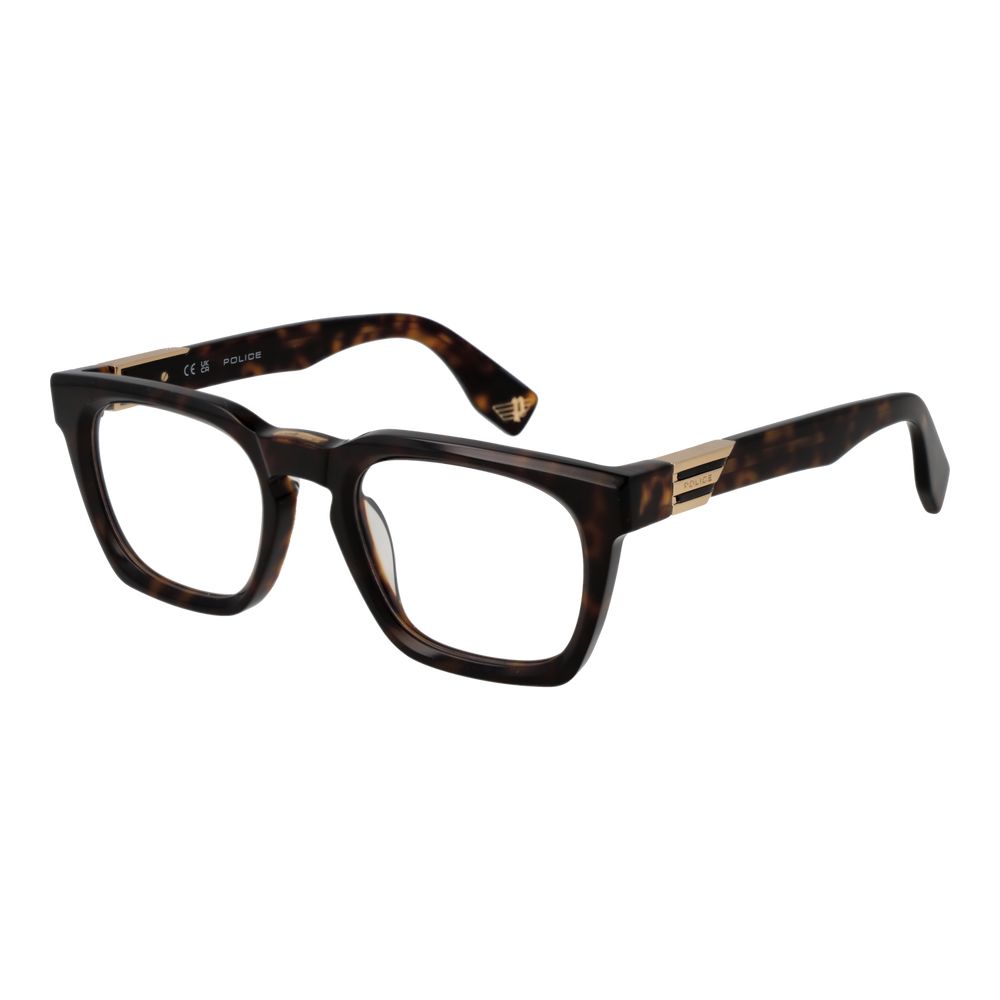 Police Brown Cellulose Acetate Glasses Men's (Frames)