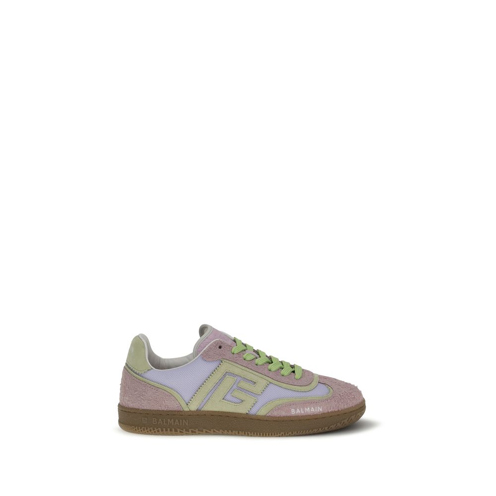 Balmain Multicolor Calf Leather Bos Taurus Athletic Women's Sneakers