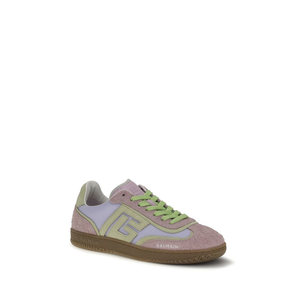Balmain Multicolor Calf Leather Bos Taurus Athletic Women's Sneakers