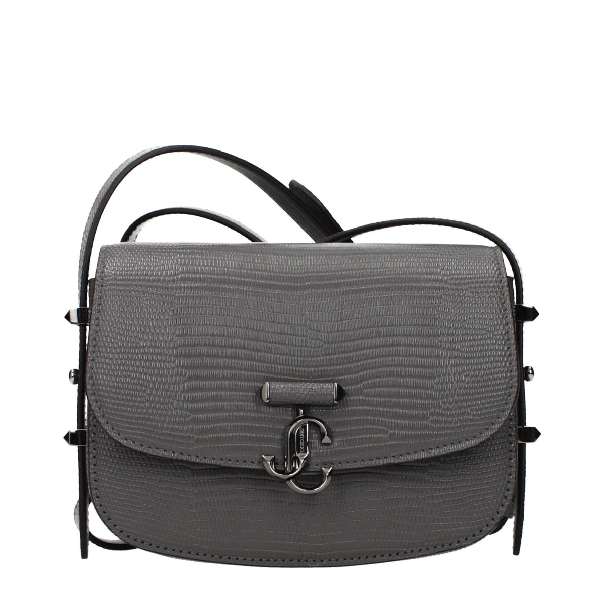 Jimmy Choo Gray Leather Shoulder Women's Bag