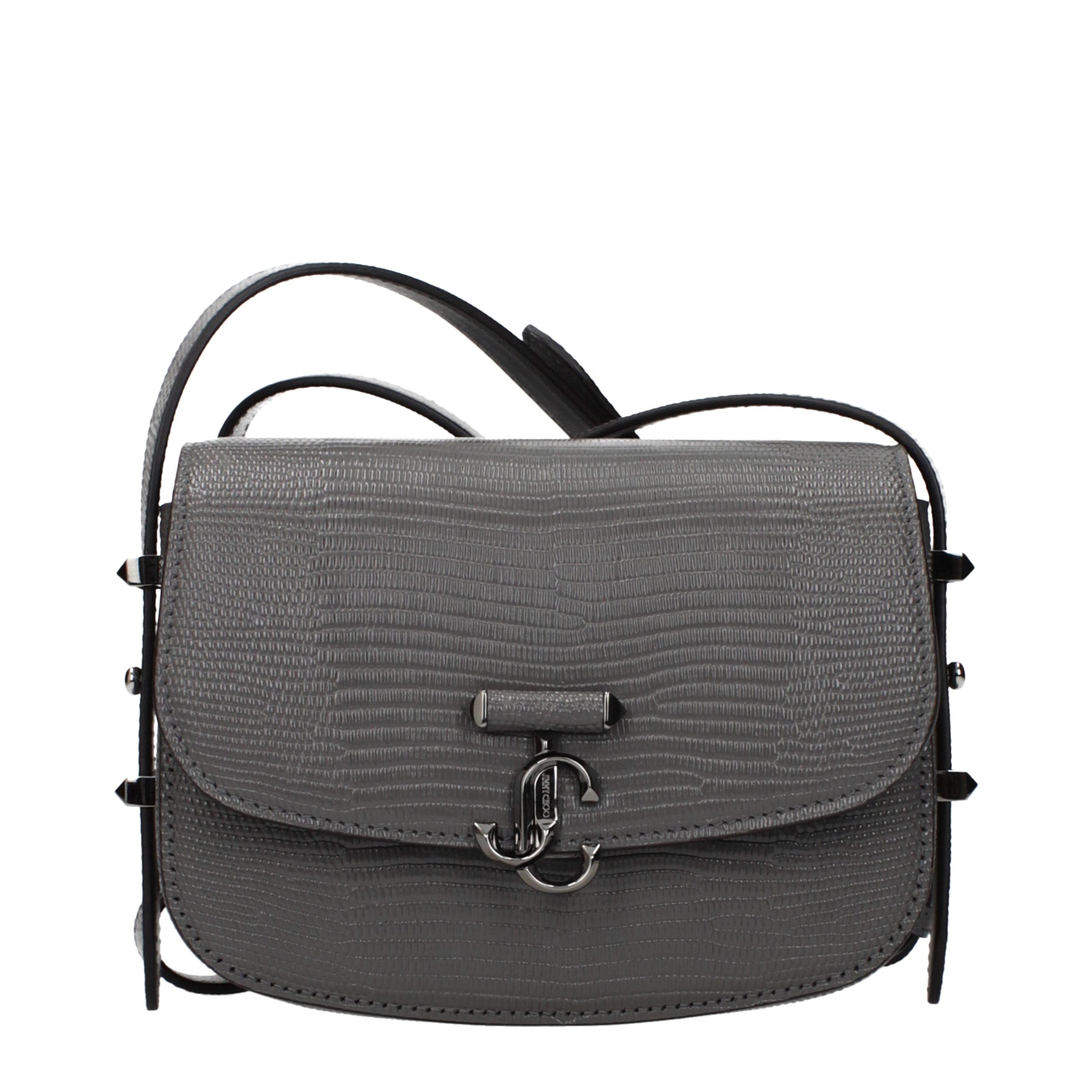 Jimmy Choo Gray Leather Shoulder Women's Bag