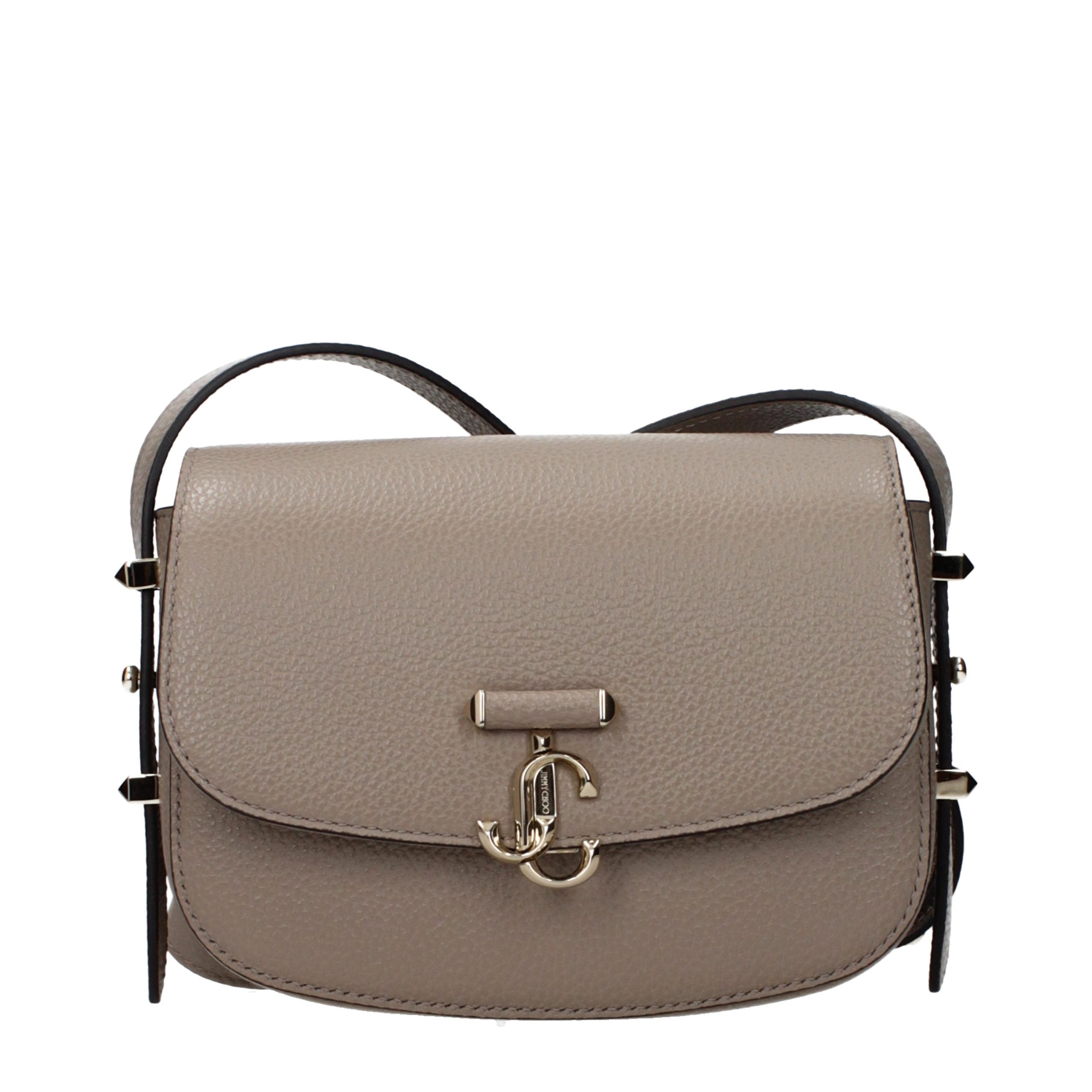 Jimmy Choo Gray Leather Crossbody Women's Bag
