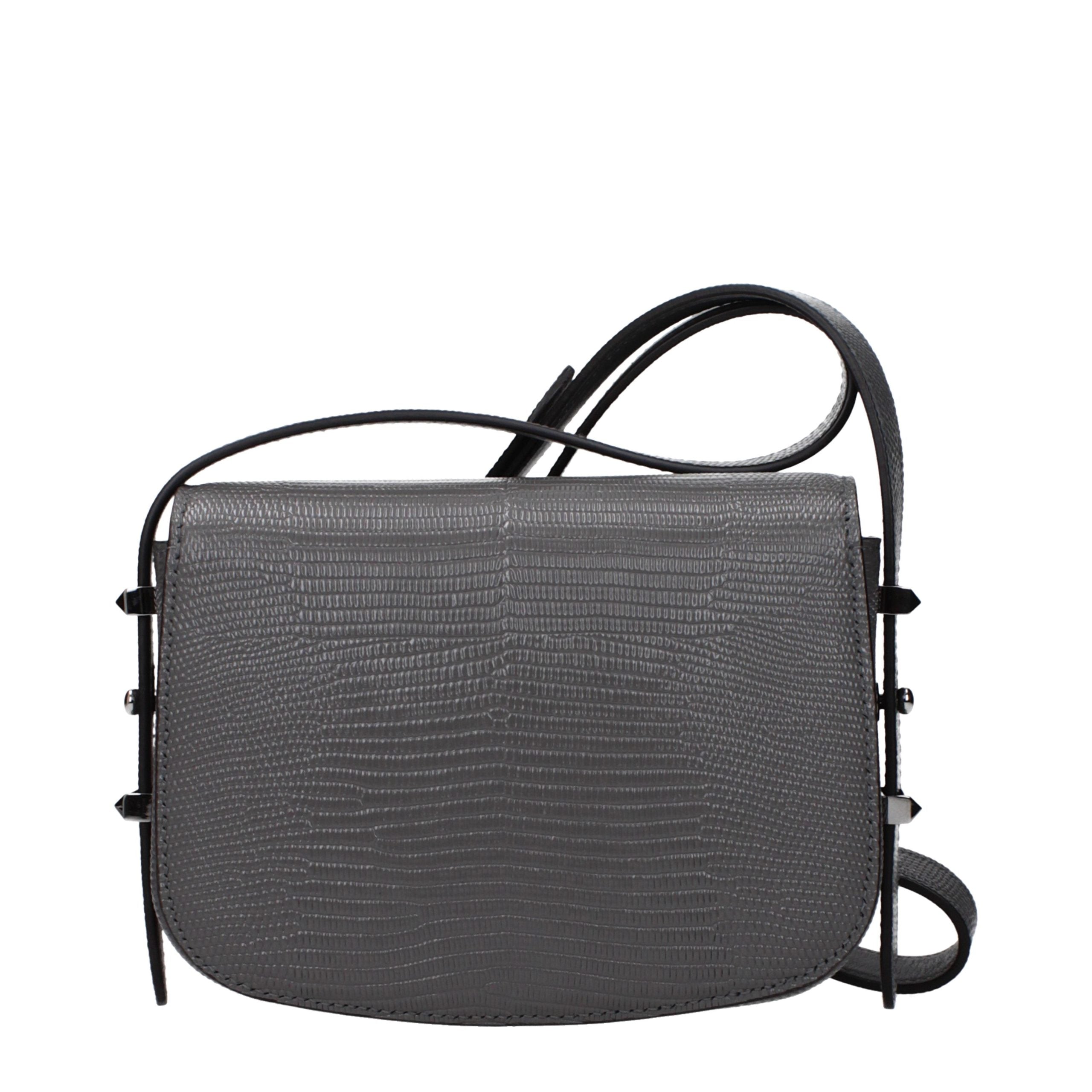 Jimmy Choo Gray Leather Shoulder Women's Bag